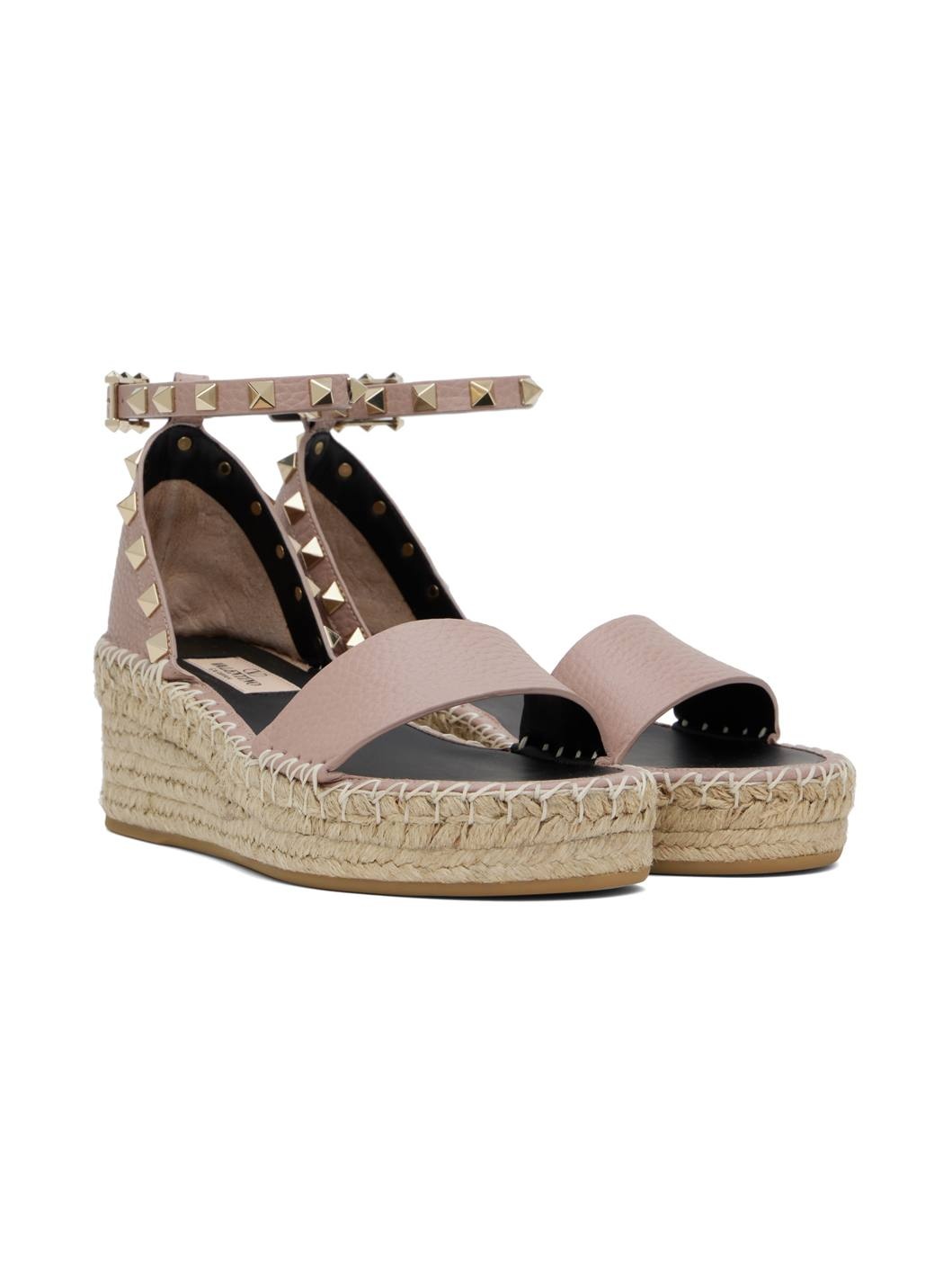 Pink Rockstud Flat Sandals - 4