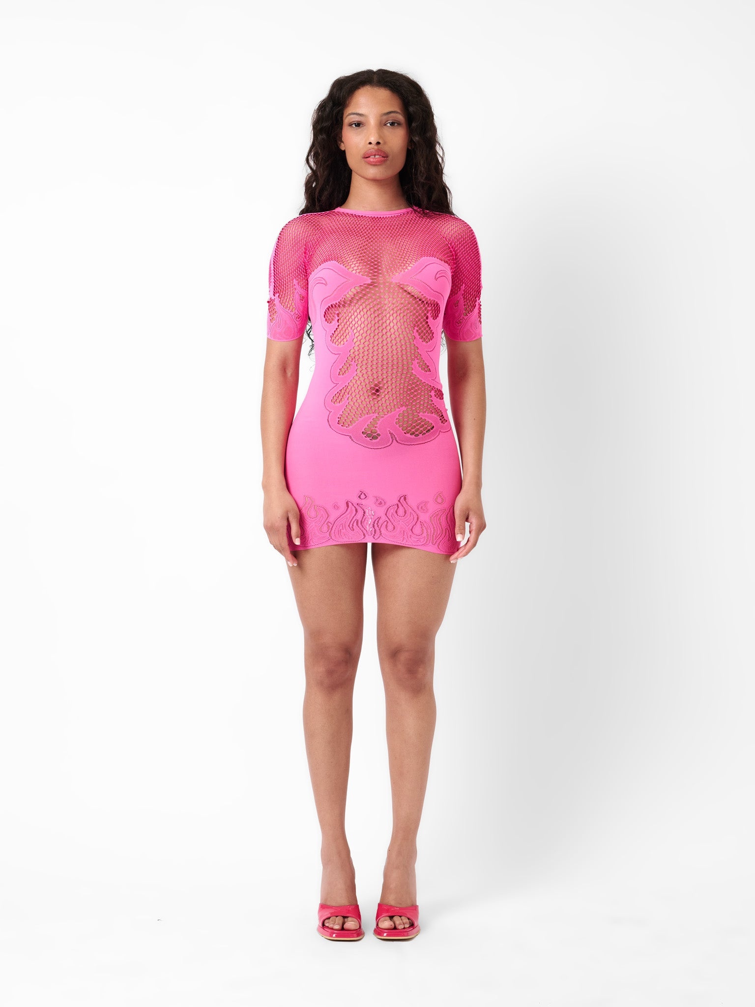 PIN UP MINI DRESS PINK - 2