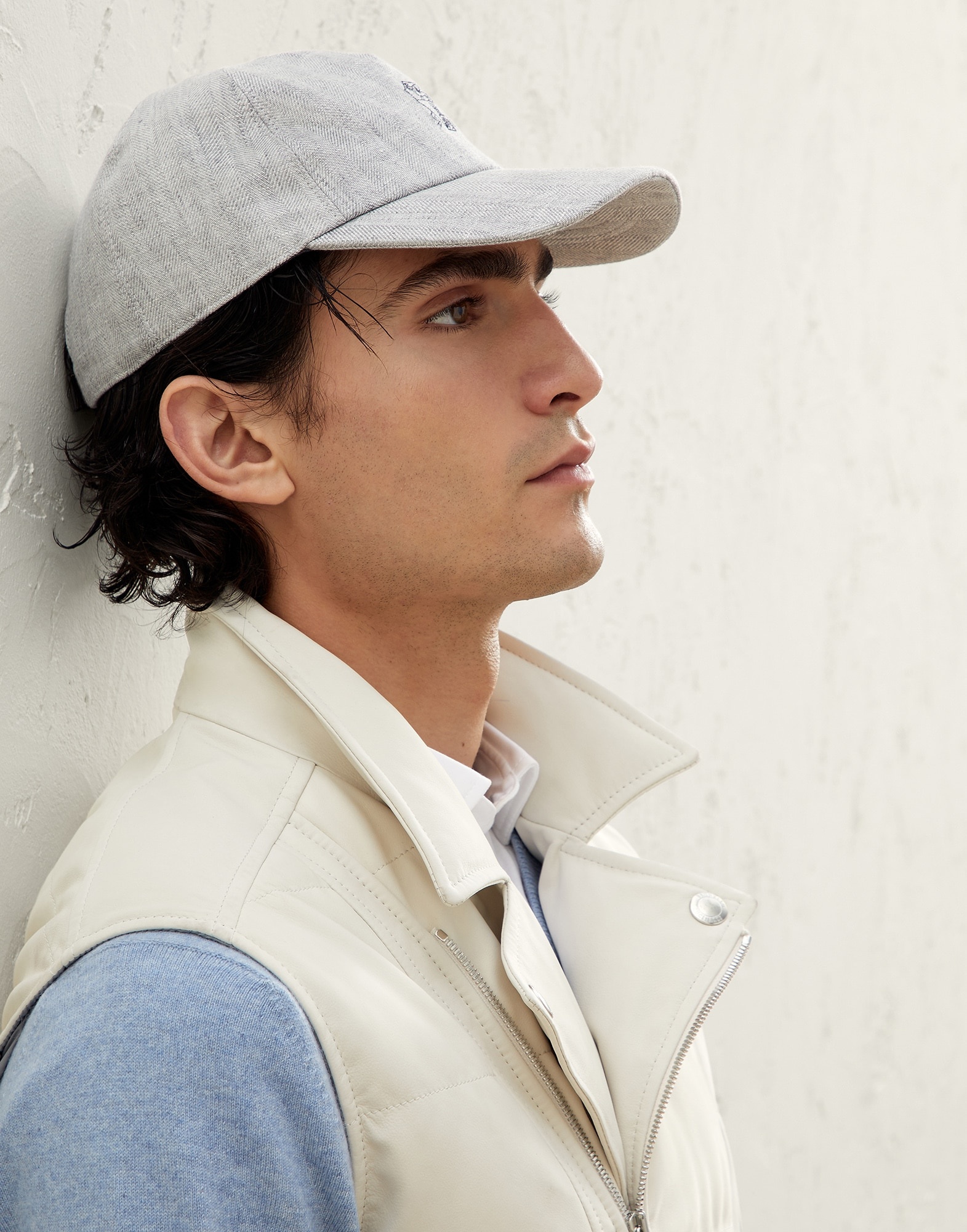 Délavé hemp and linen chevron baseball cap with logo - 3