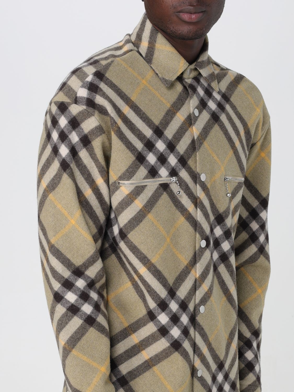 Burberry shirt in check pattern wool blend - 5