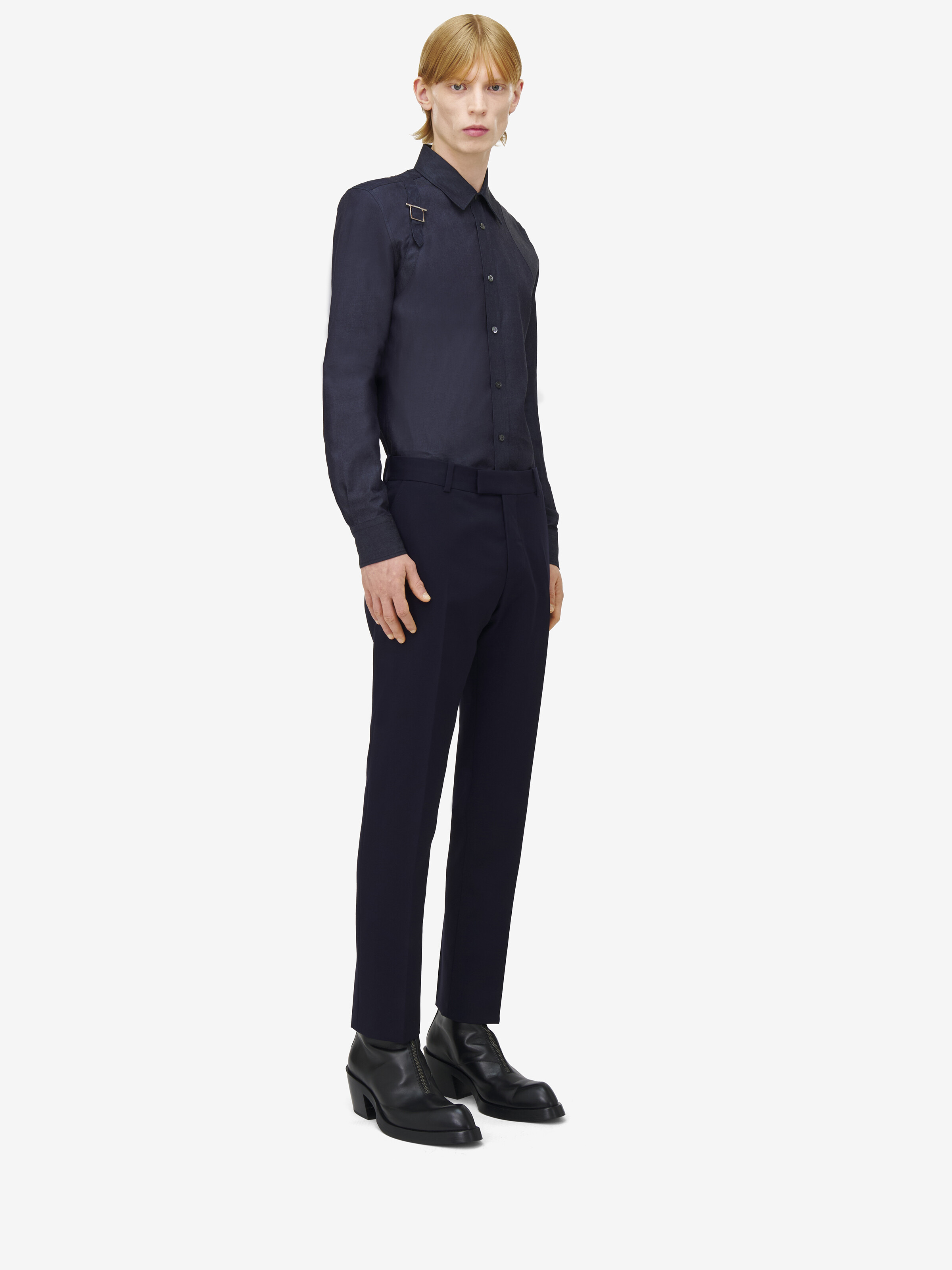 T-Bar Harness Denim Shirt - 4
