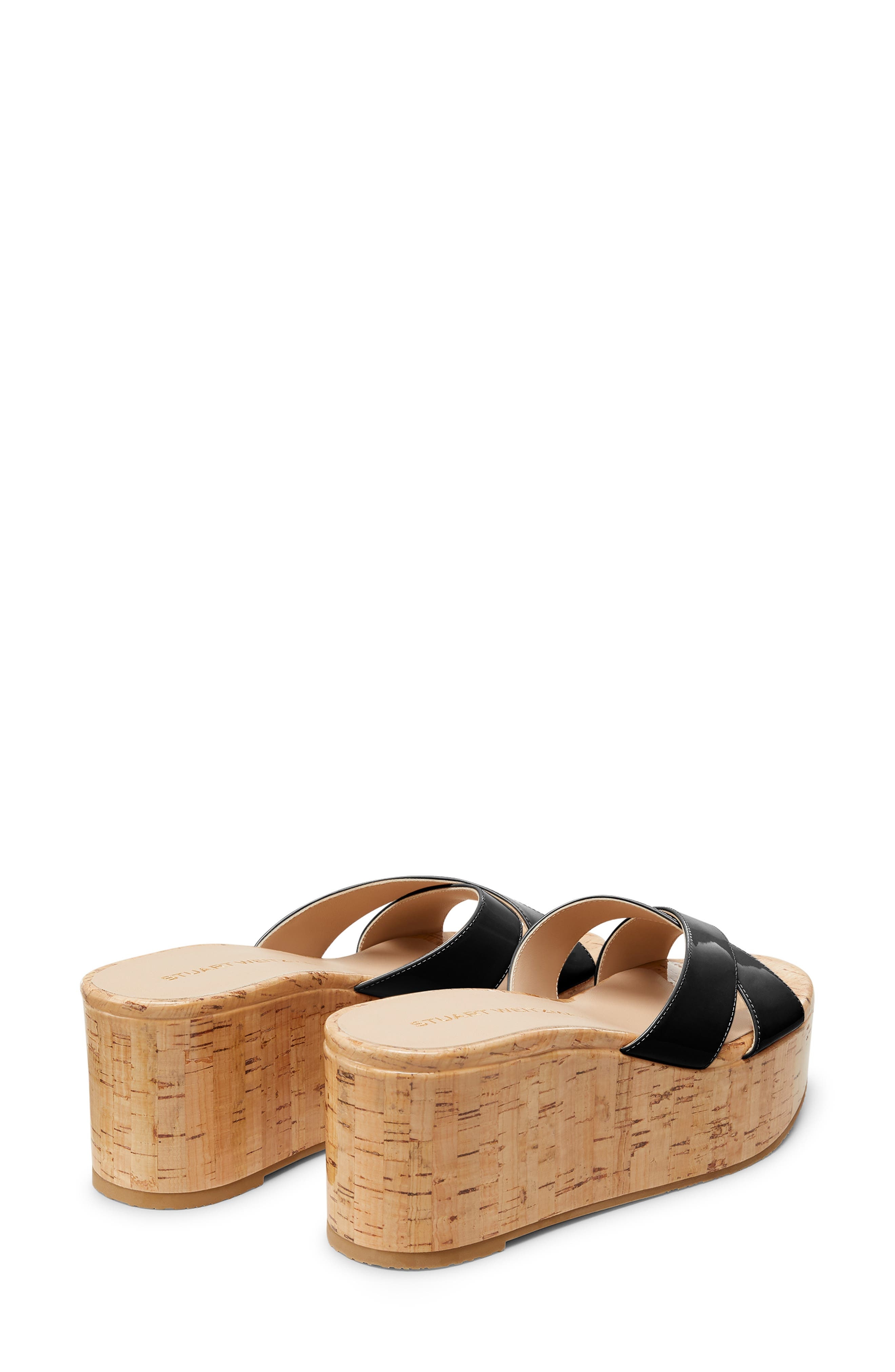 Stuart Weitzman Dayna Platform Wedge Sandal in Black at Nordstrom - 2