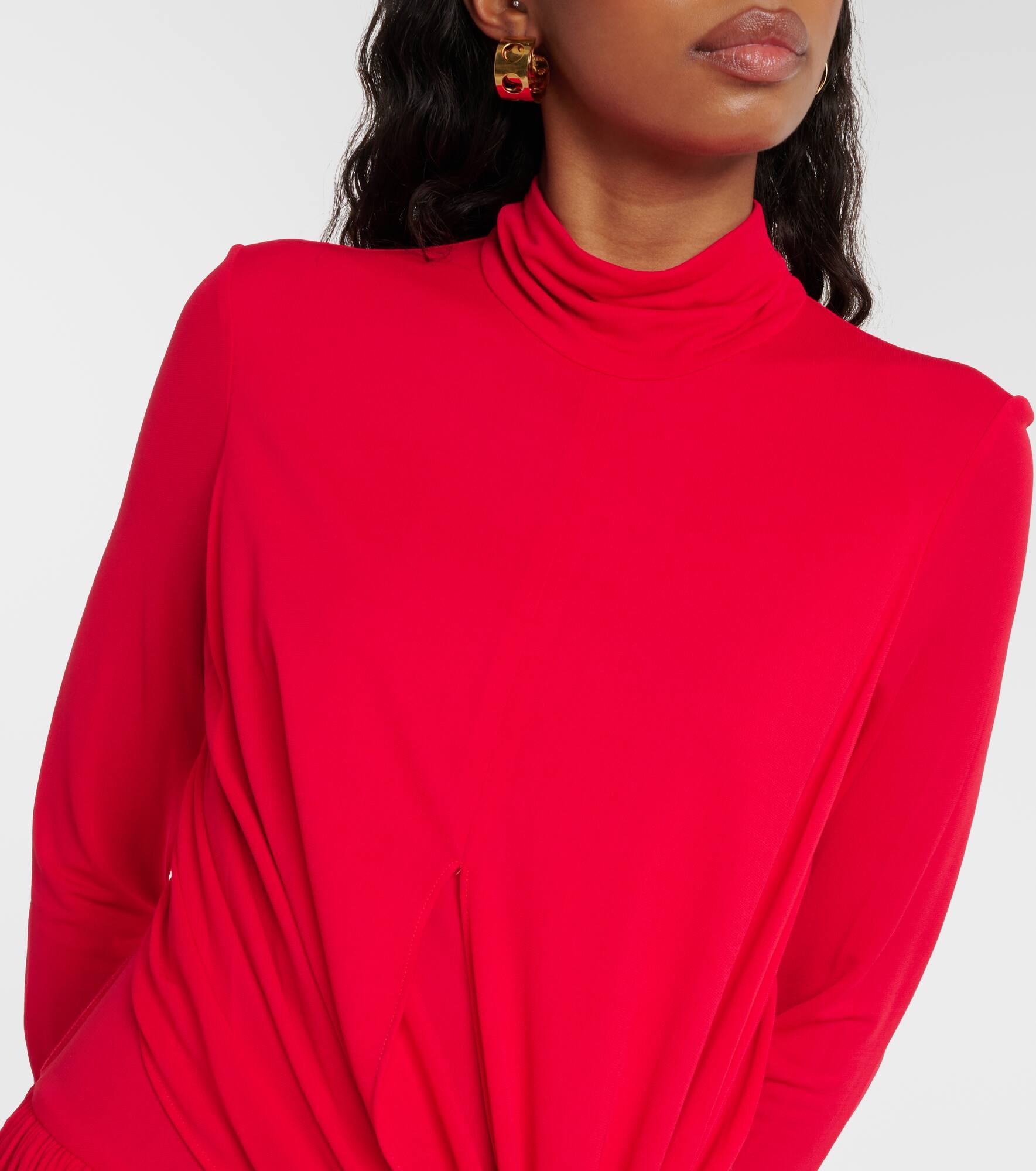 Meret draped crêpe jersey maxi dress - 4