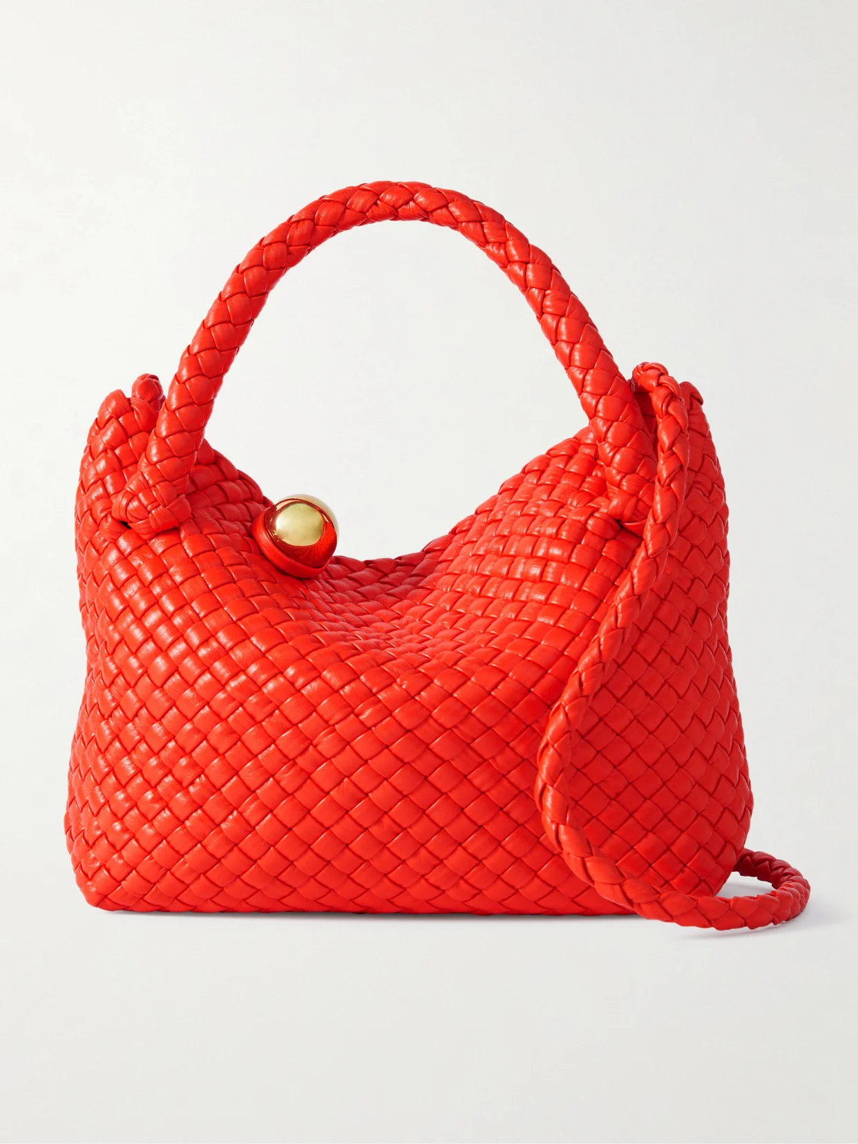 Small Tosca Embellished Intrecciato Leather Tote - 1