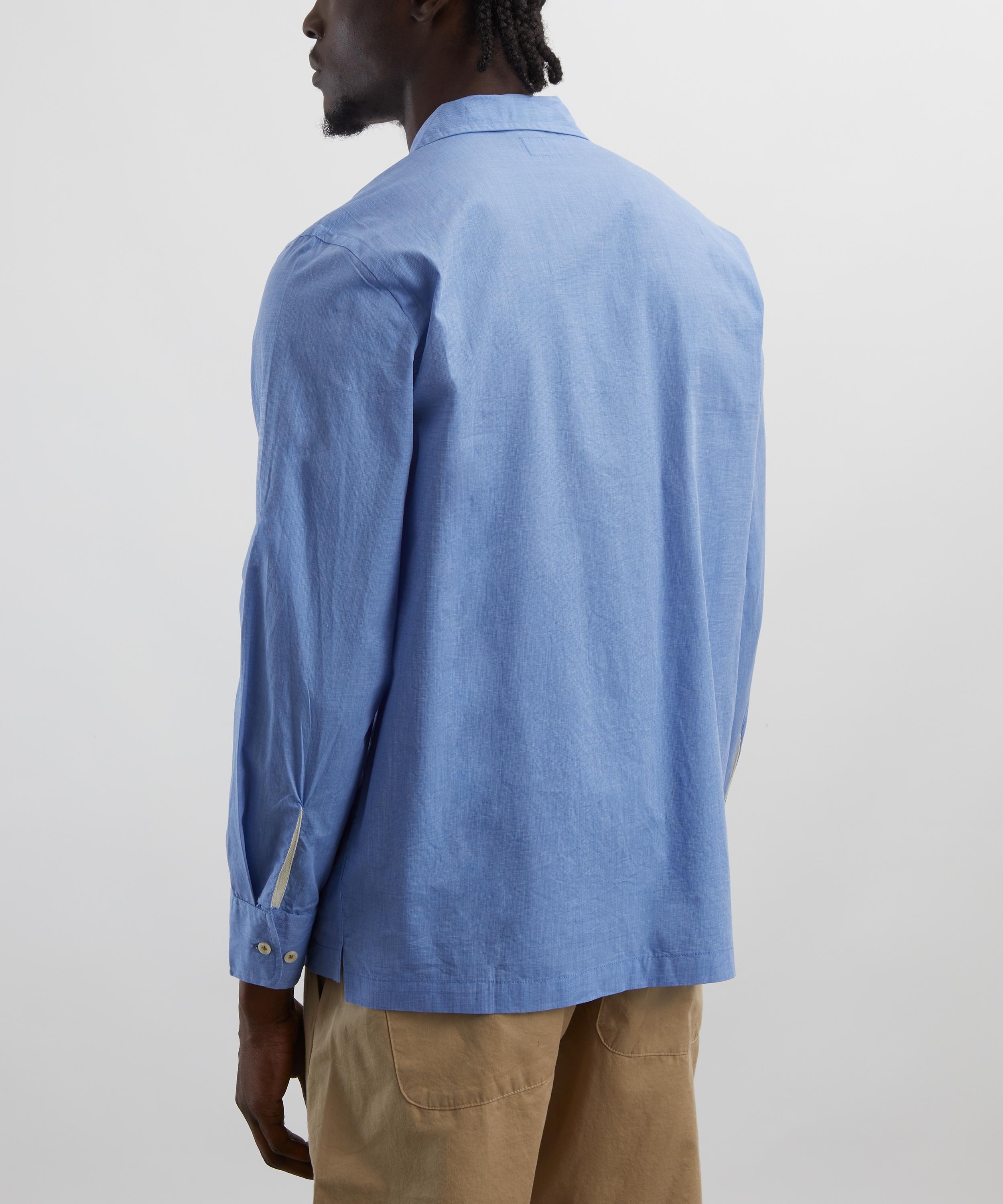 Blue End Cotton Shirt - 4