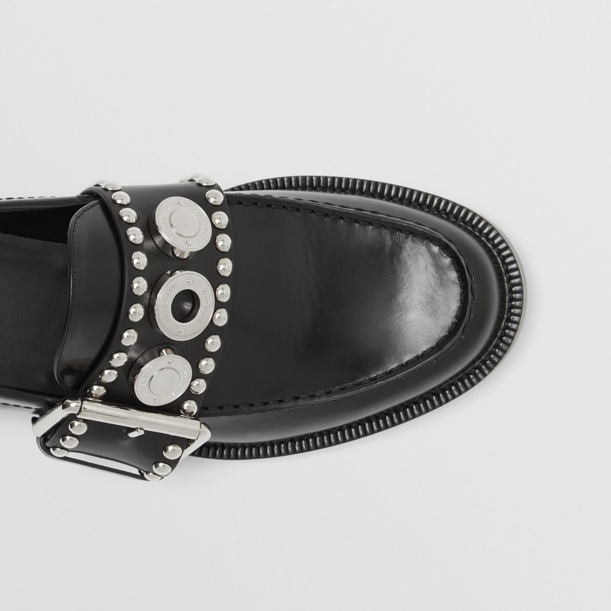Logo Detail Buckled Leather Loafers - 2