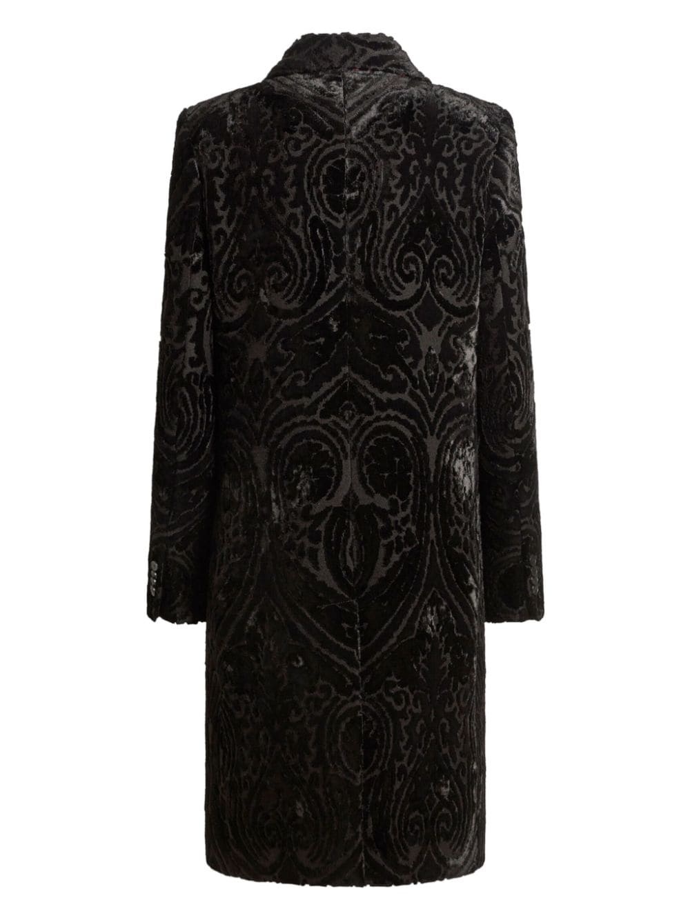 velvet jacquard coat - 6