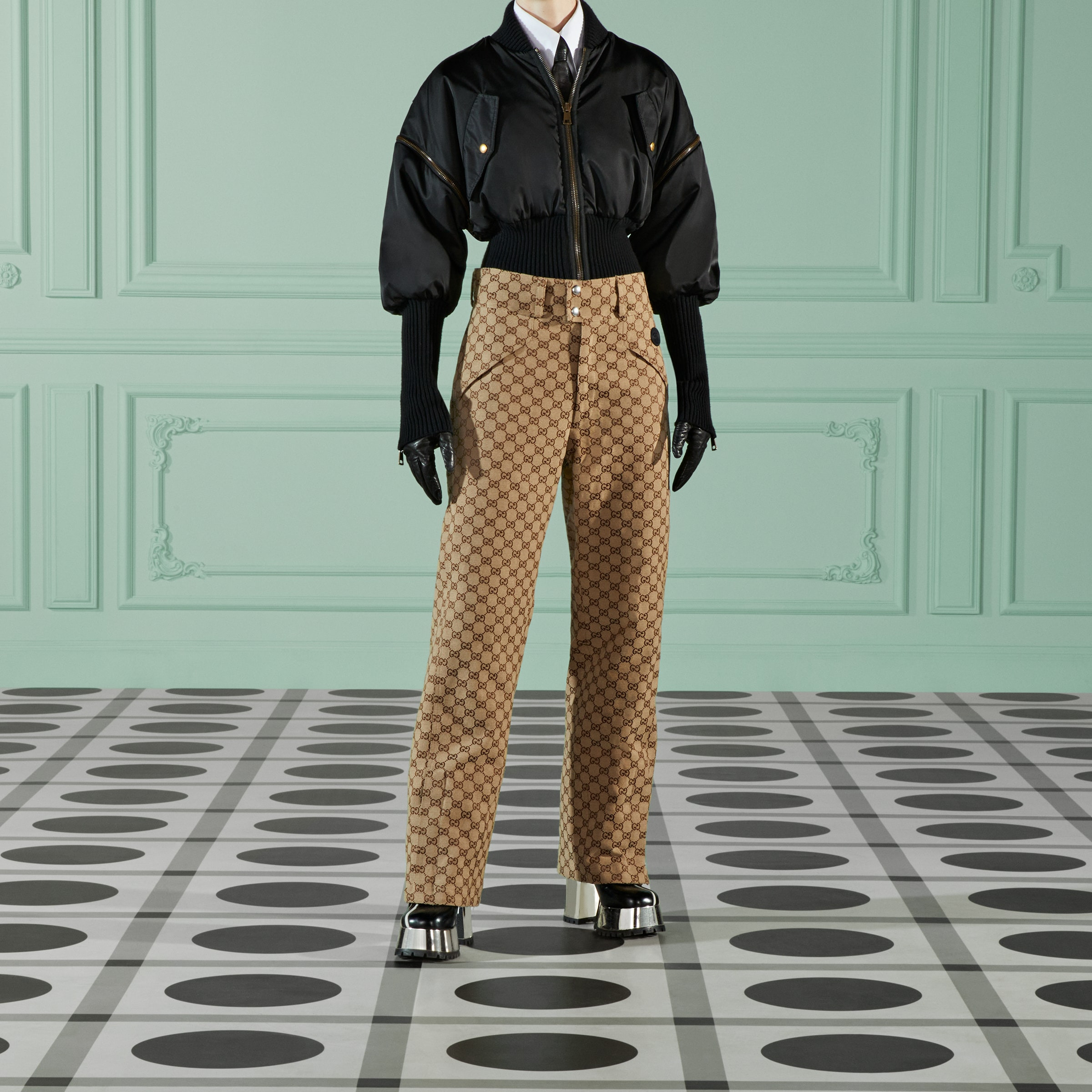 GG cotton canvas pant - 5
