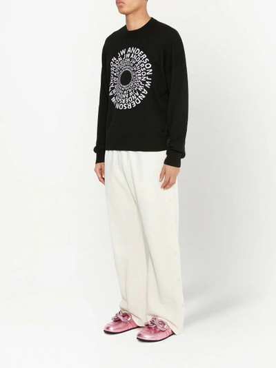 JW Anderson logo-print long-sleeve jumper outlook