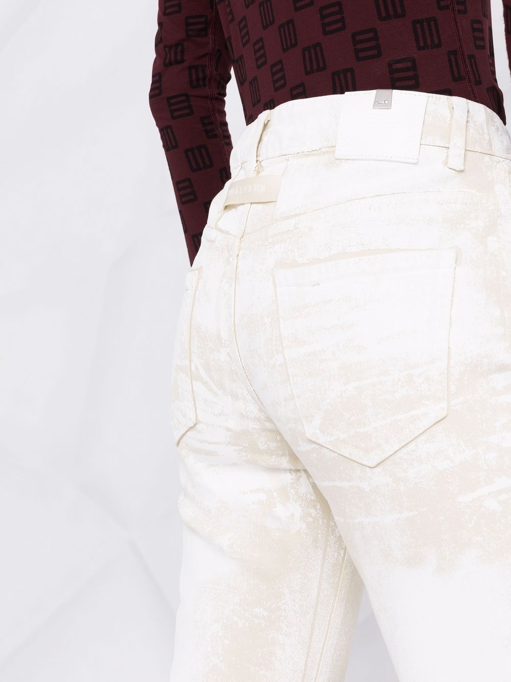 painted-finish trousers - 3