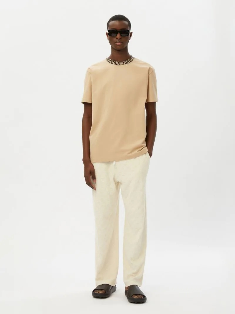 MONOGRAM RIB COLLAR T-SHIRT - 2