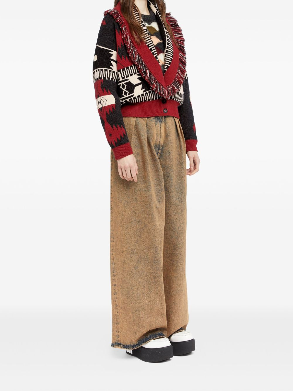 Icon Jacquard fringe cardigan - 3