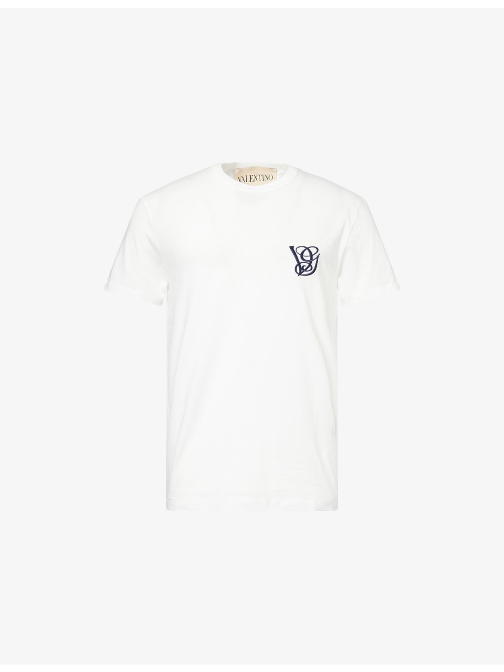 Brand-Embroidery Short-Sleeves Cotton-Jersey T-Shirt - 1