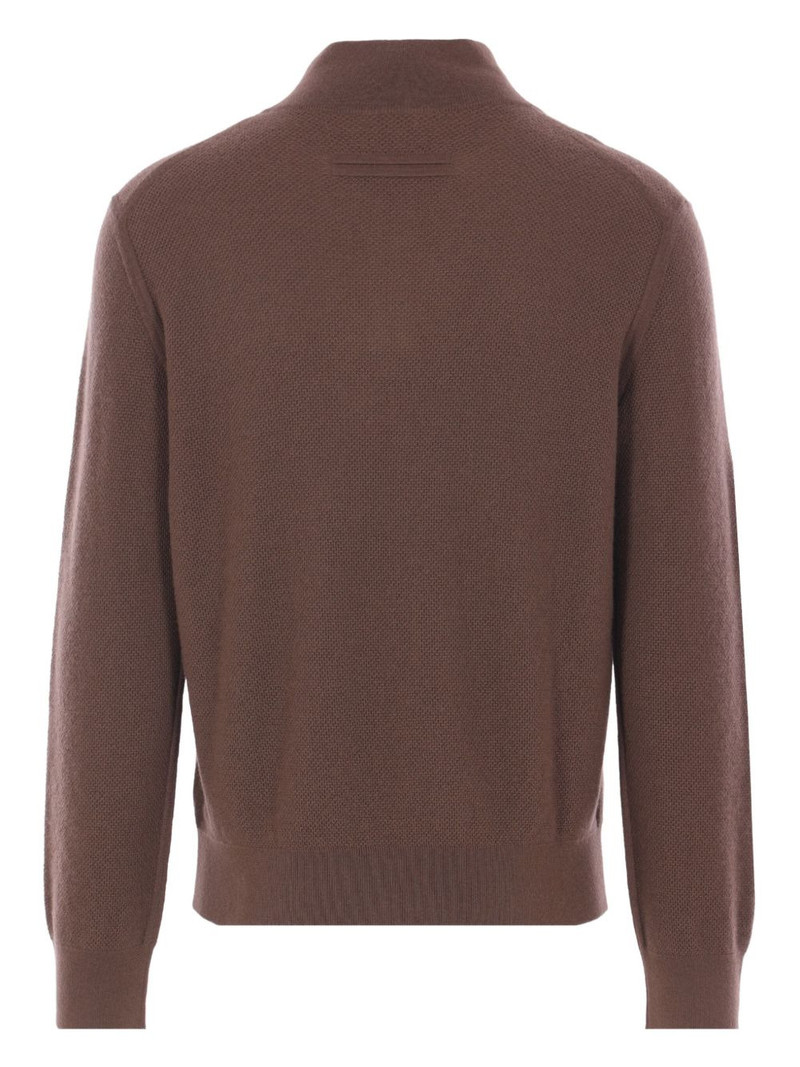 ZEGNA zip cashmere sweater outlook