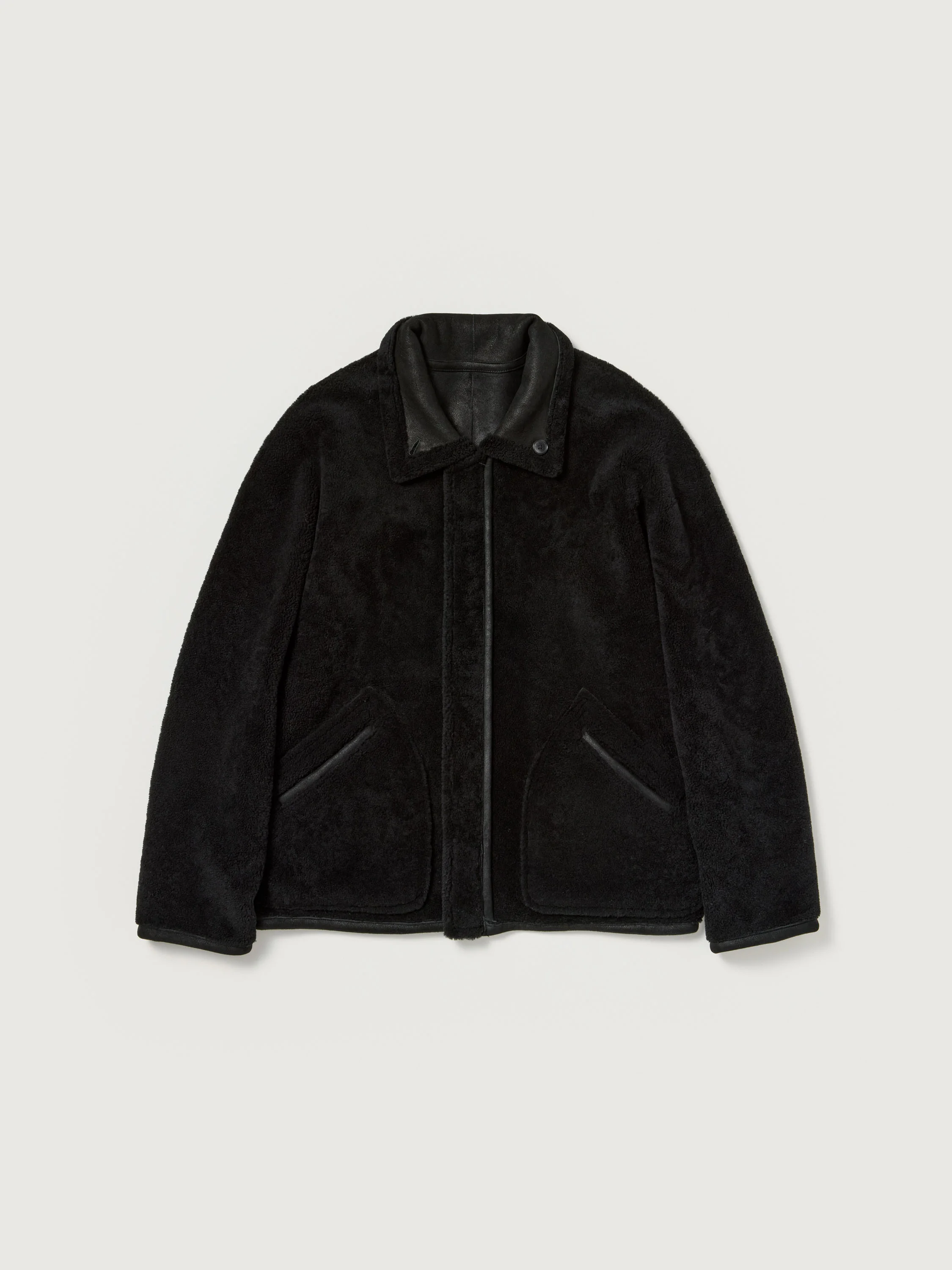 MERINO MOUTON ZIP BLOUSON - 1