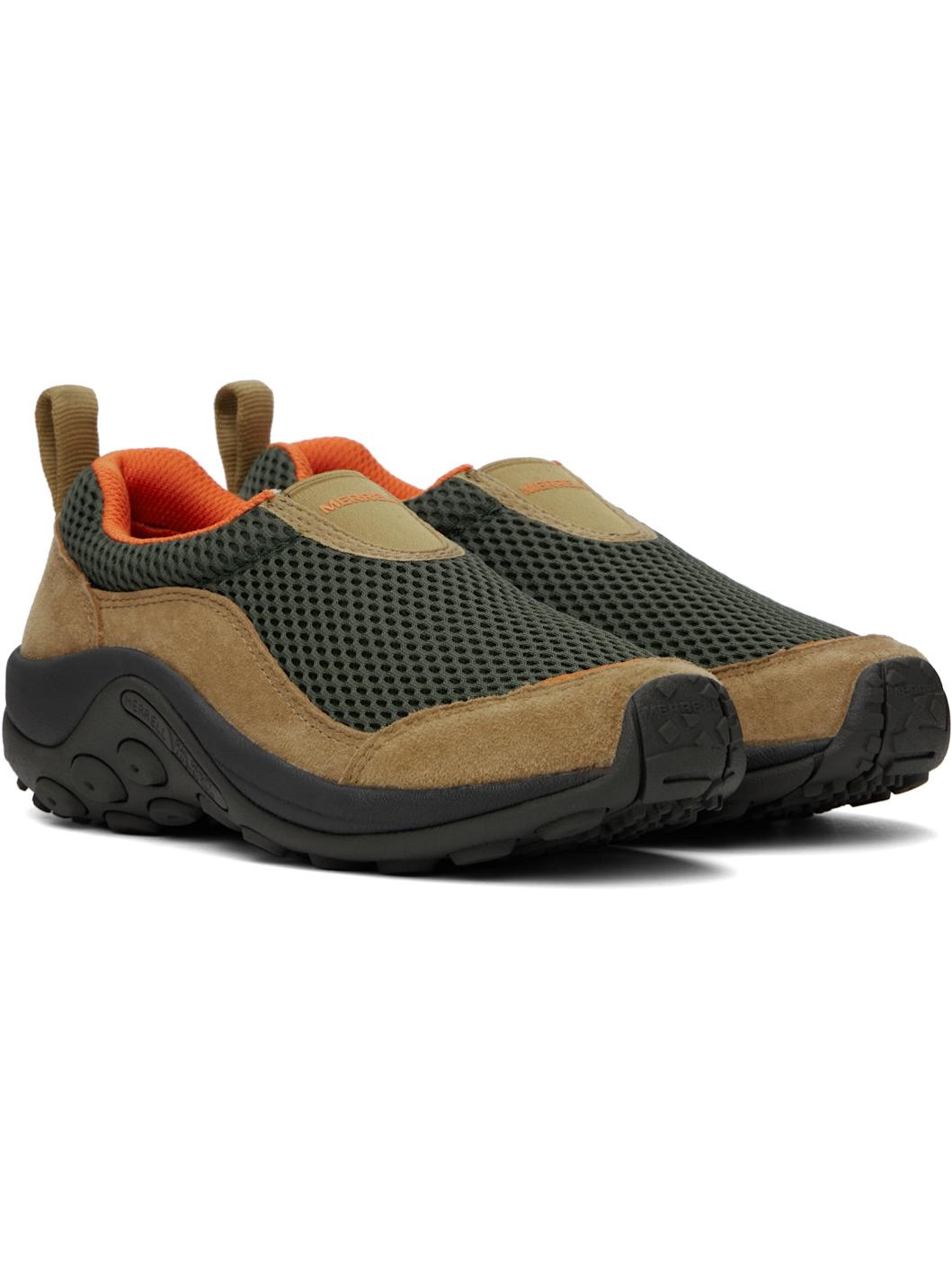 Green & Tan Jungle Moc Breeze SE Loafers - 4