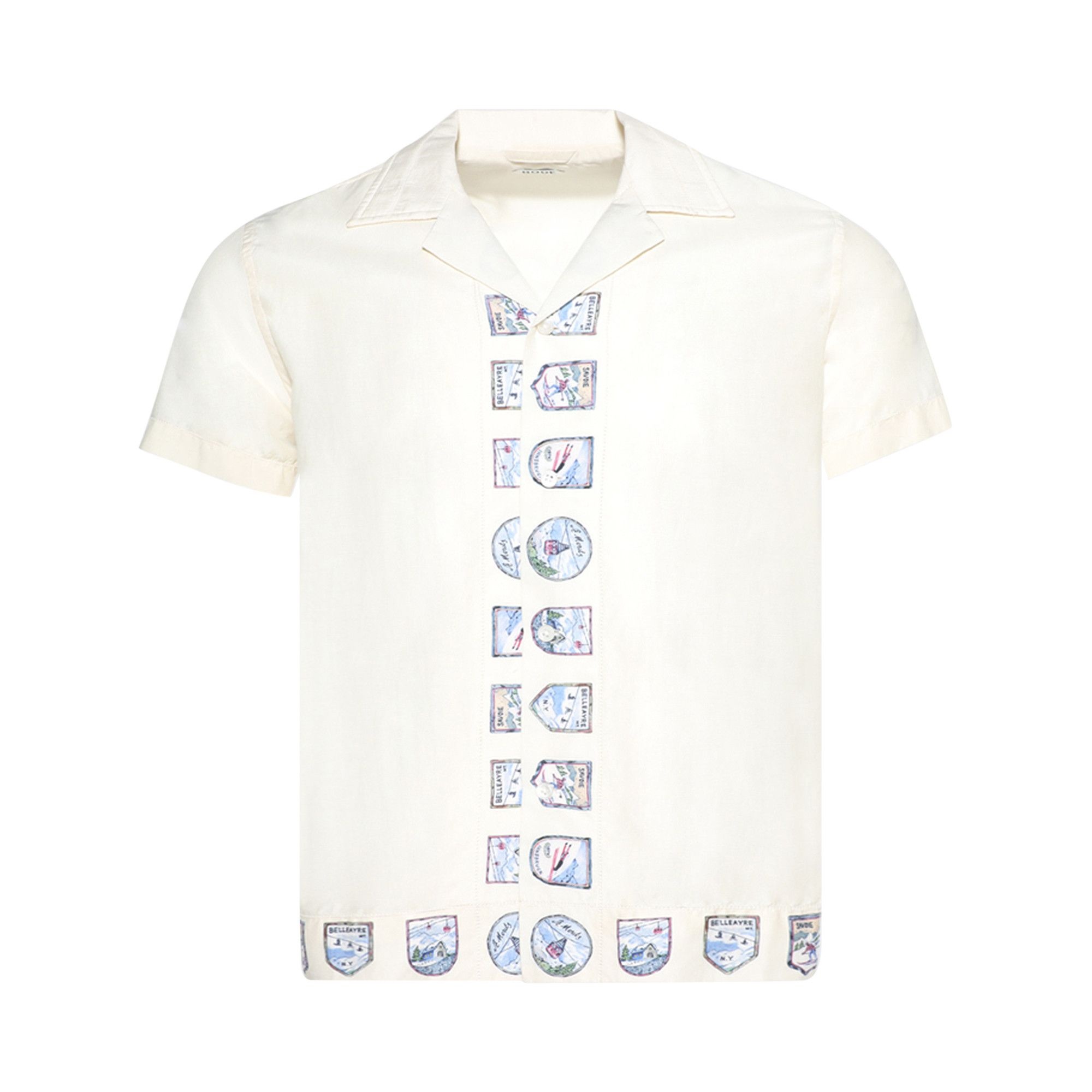 Bode Ski Season Short-Sleeve Shirt 'Ecru' - 1