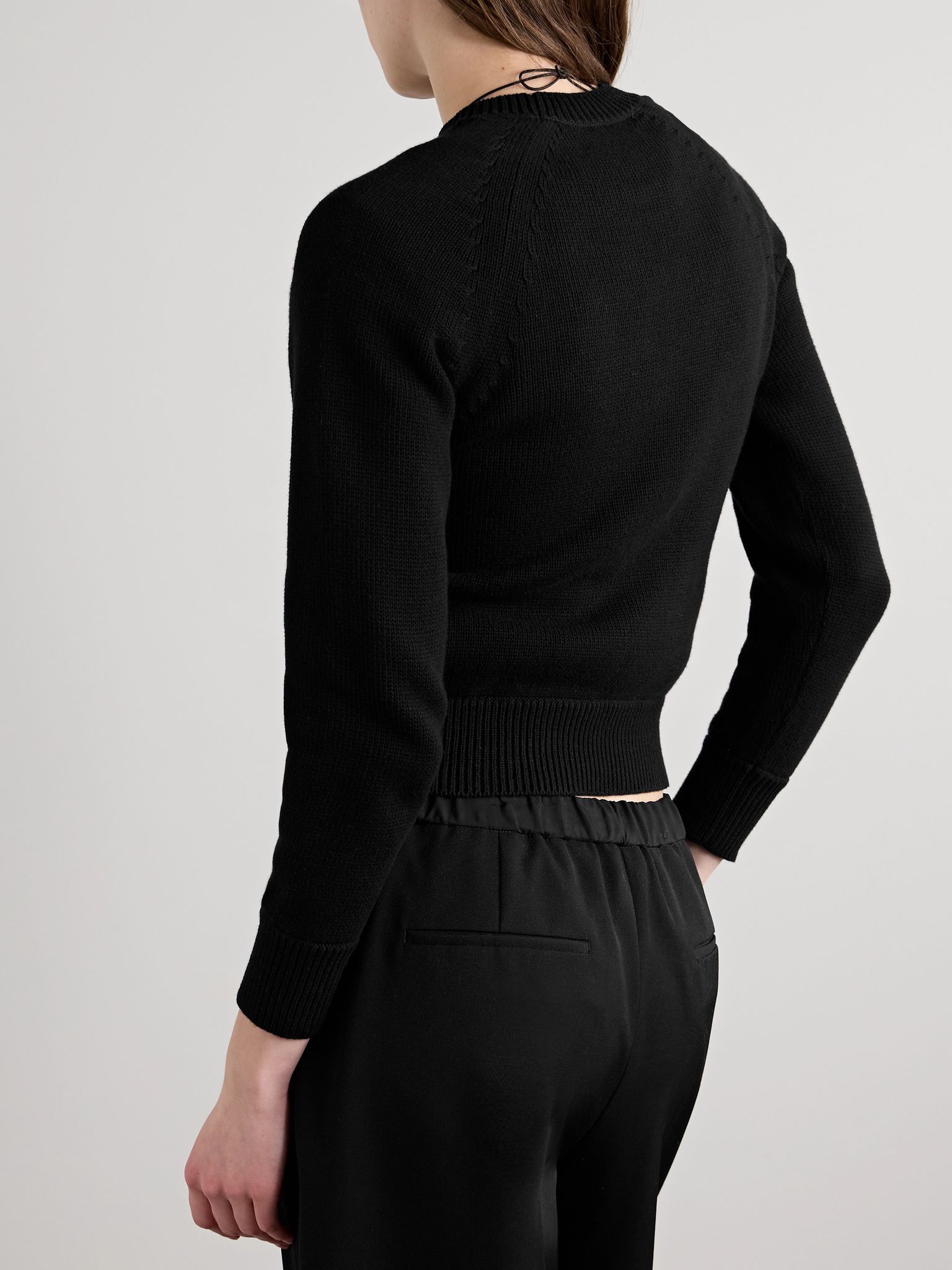 Cotton-blend sweater Black - 3