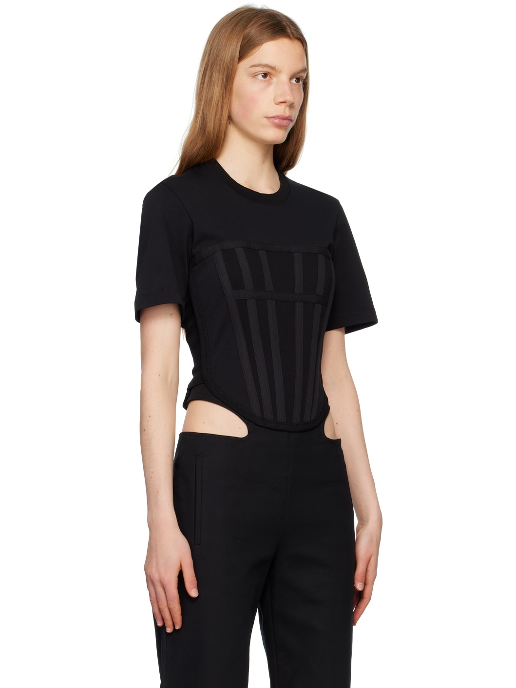 Black Corset T-Shirt - 2