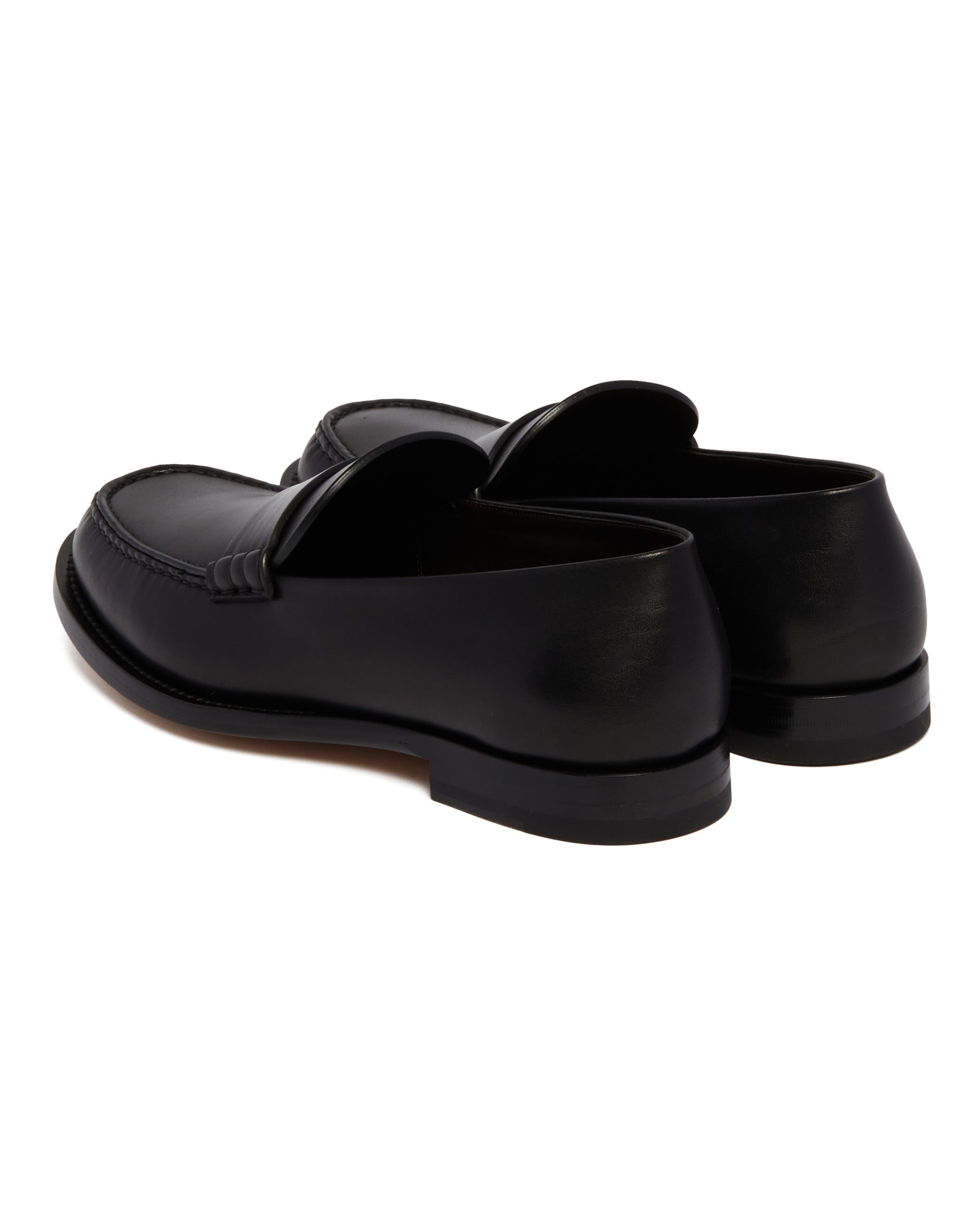 Black Novus Leather Loafers - 5