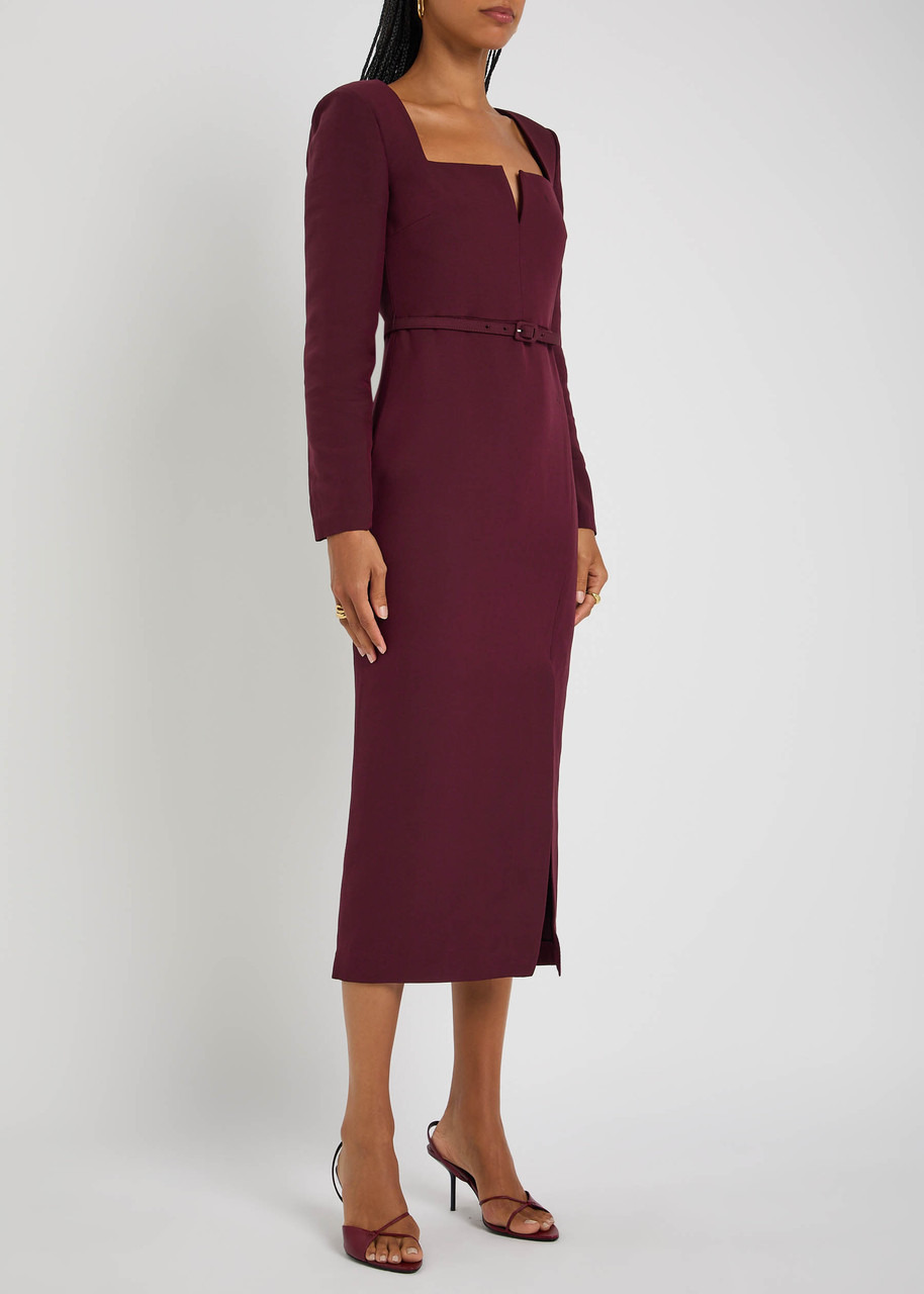 Roland Mouret Cutout Wool and Silk-blend Midi Dress - 2