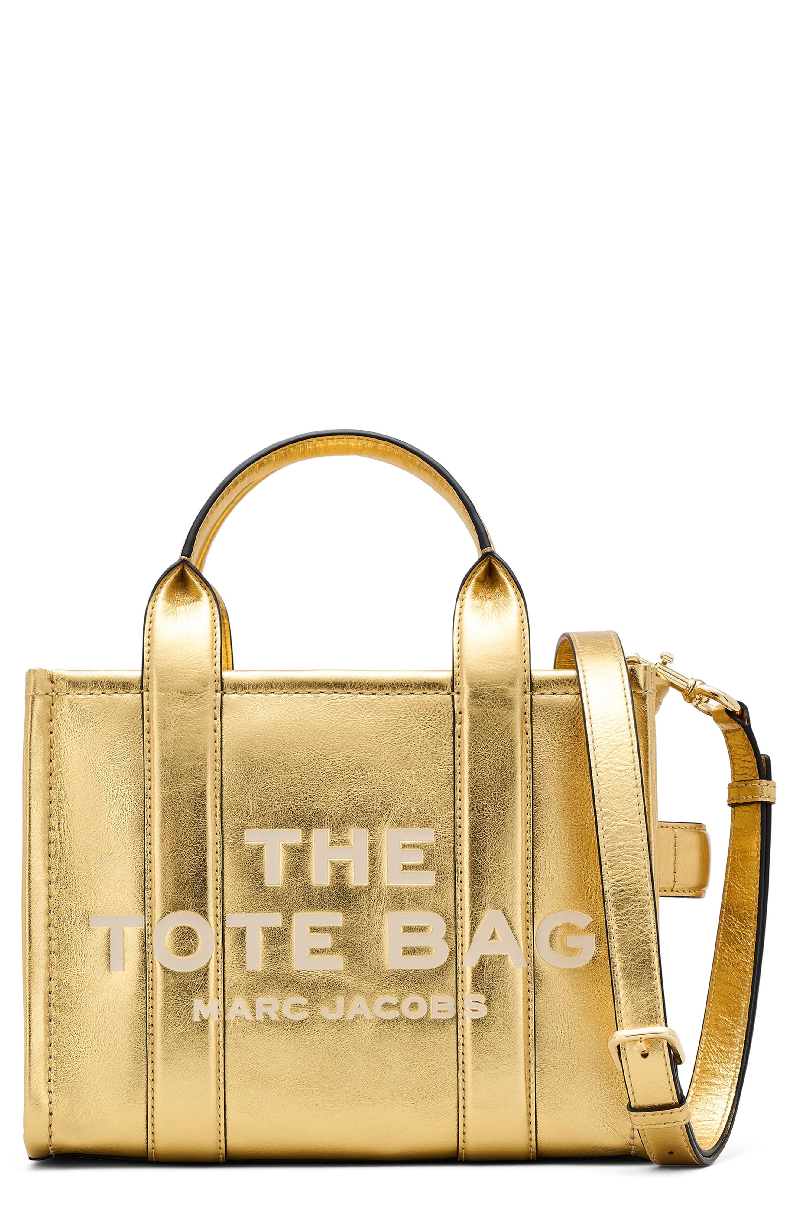 Marc Jacobs The Small Metallic Leather Tote in Gold at Nordstrom - 1