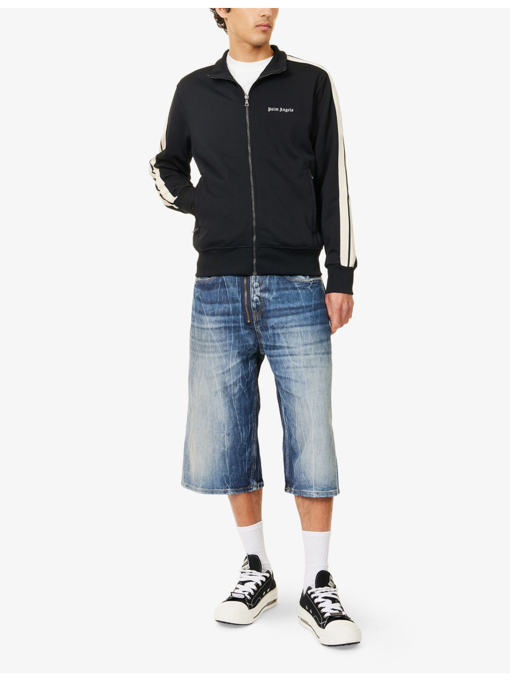 Striped High-Neck Regular-Fit Woven Jacket - 2