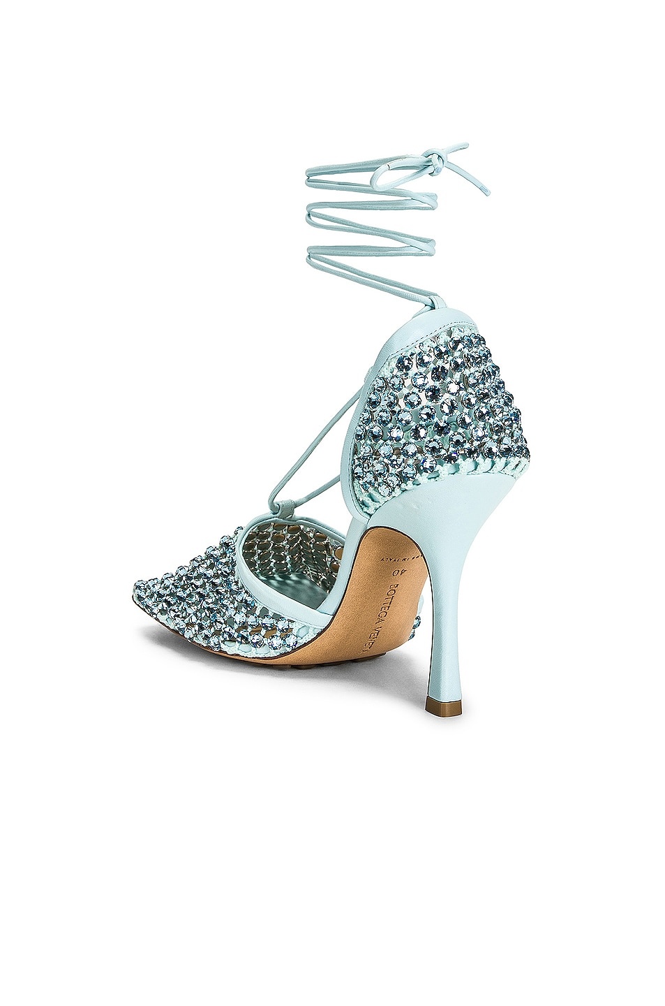 Web Sparkle Stretch Lace Up Sandals - 3