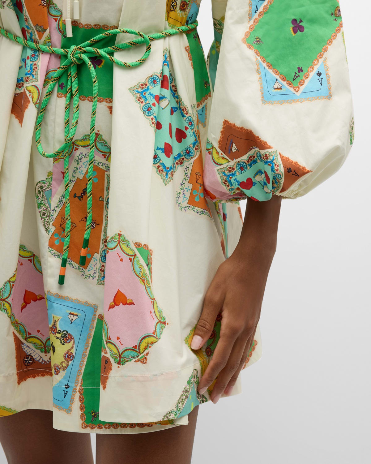 Rummy Long-Sleeve Multicolor Print Organic Cotton Mini Dress - 5