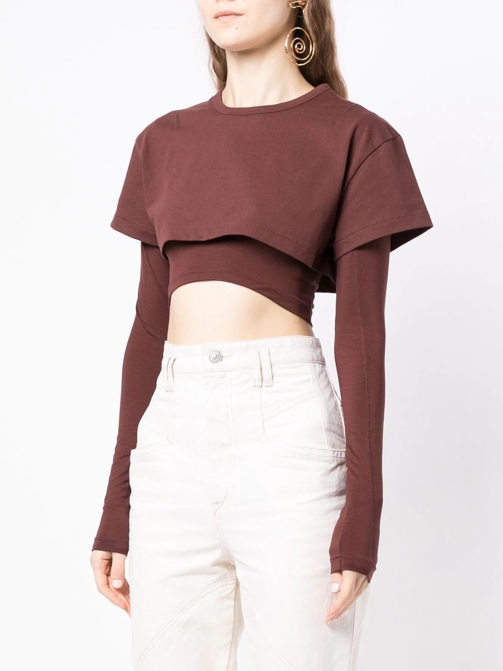 layered-effect long-sleeve T-shirt - 3