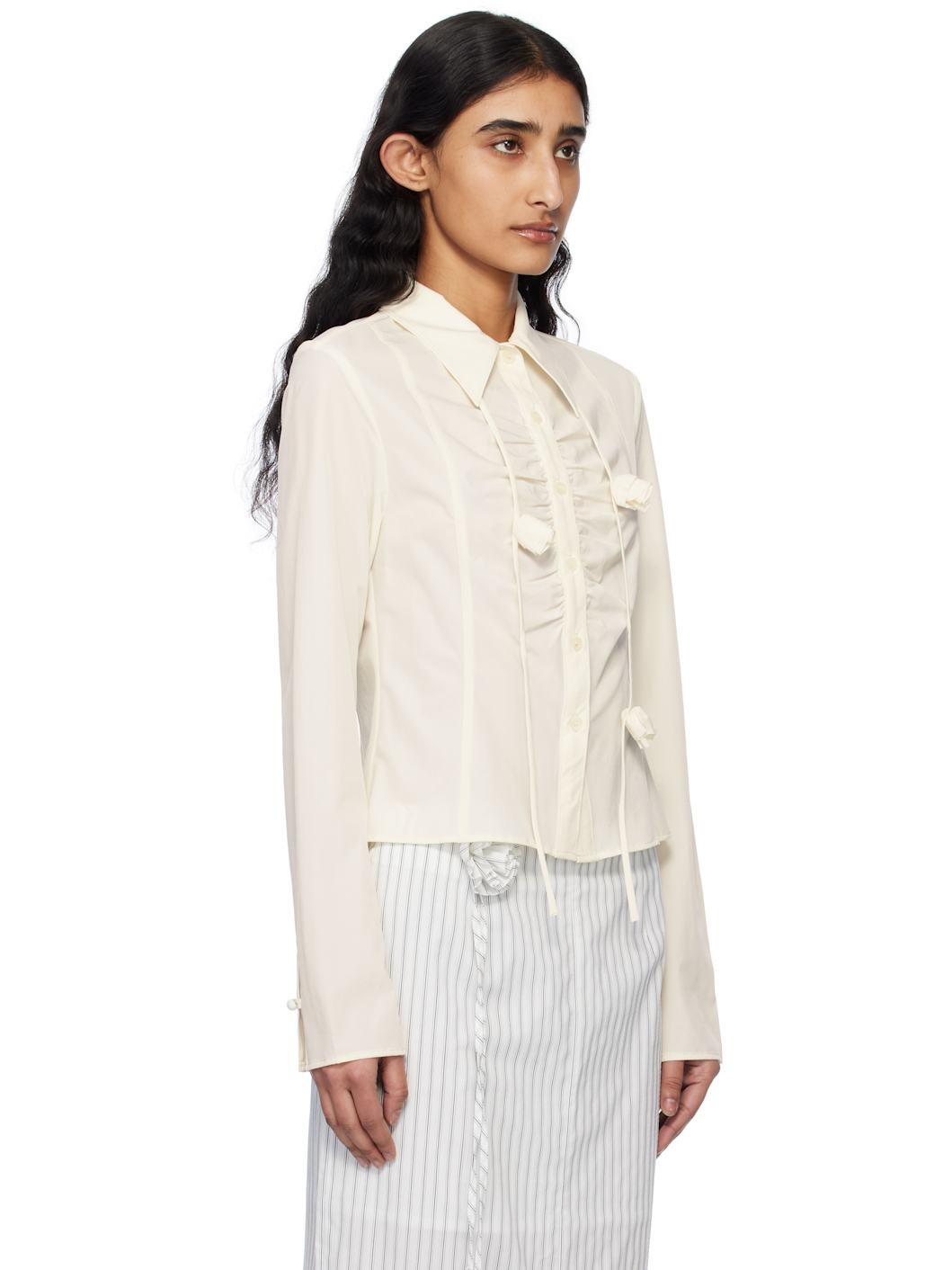Off-White Corsage Shirring Shirt - 2