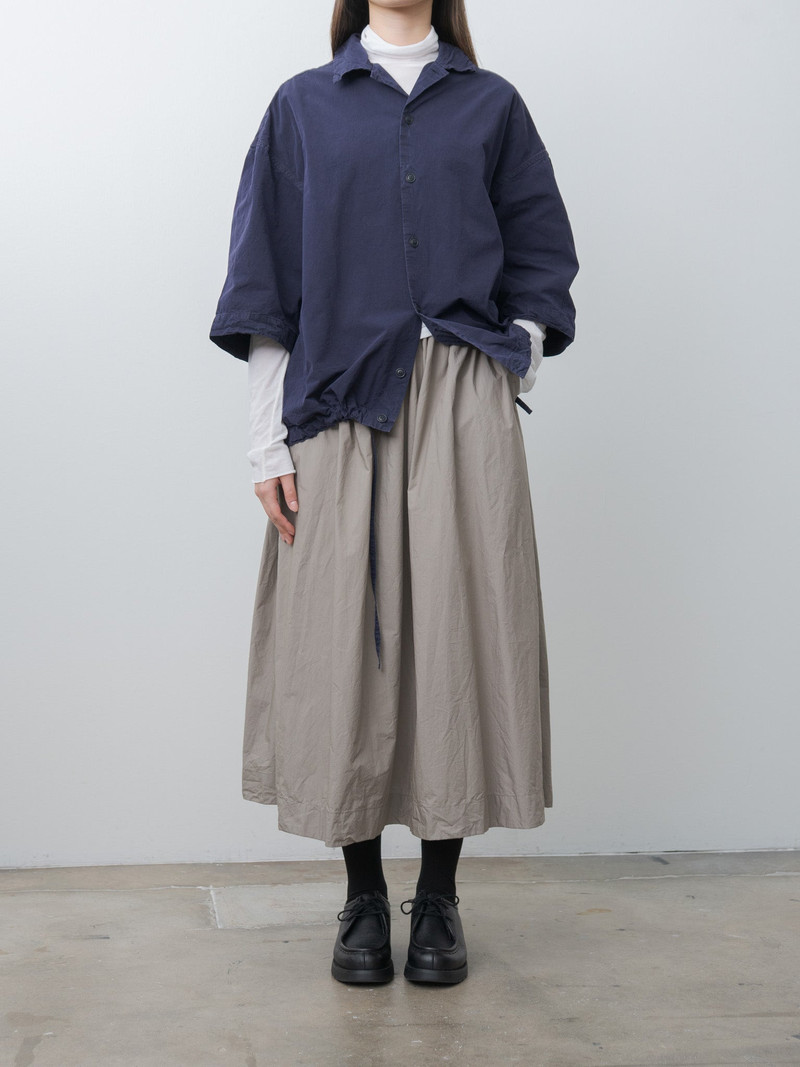 CASEY/CASEY Mili Volume Shirt PAPER COT - Navy outlook