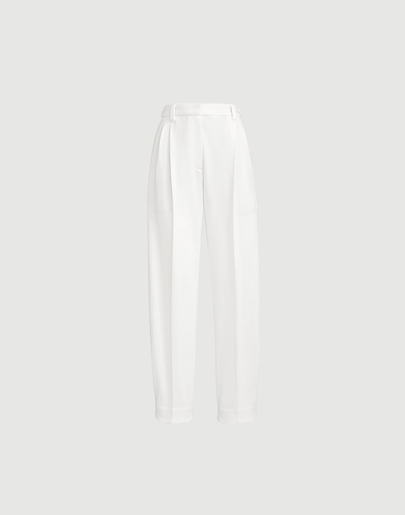 Techno cotton piqué sartorial baggy trousers 1