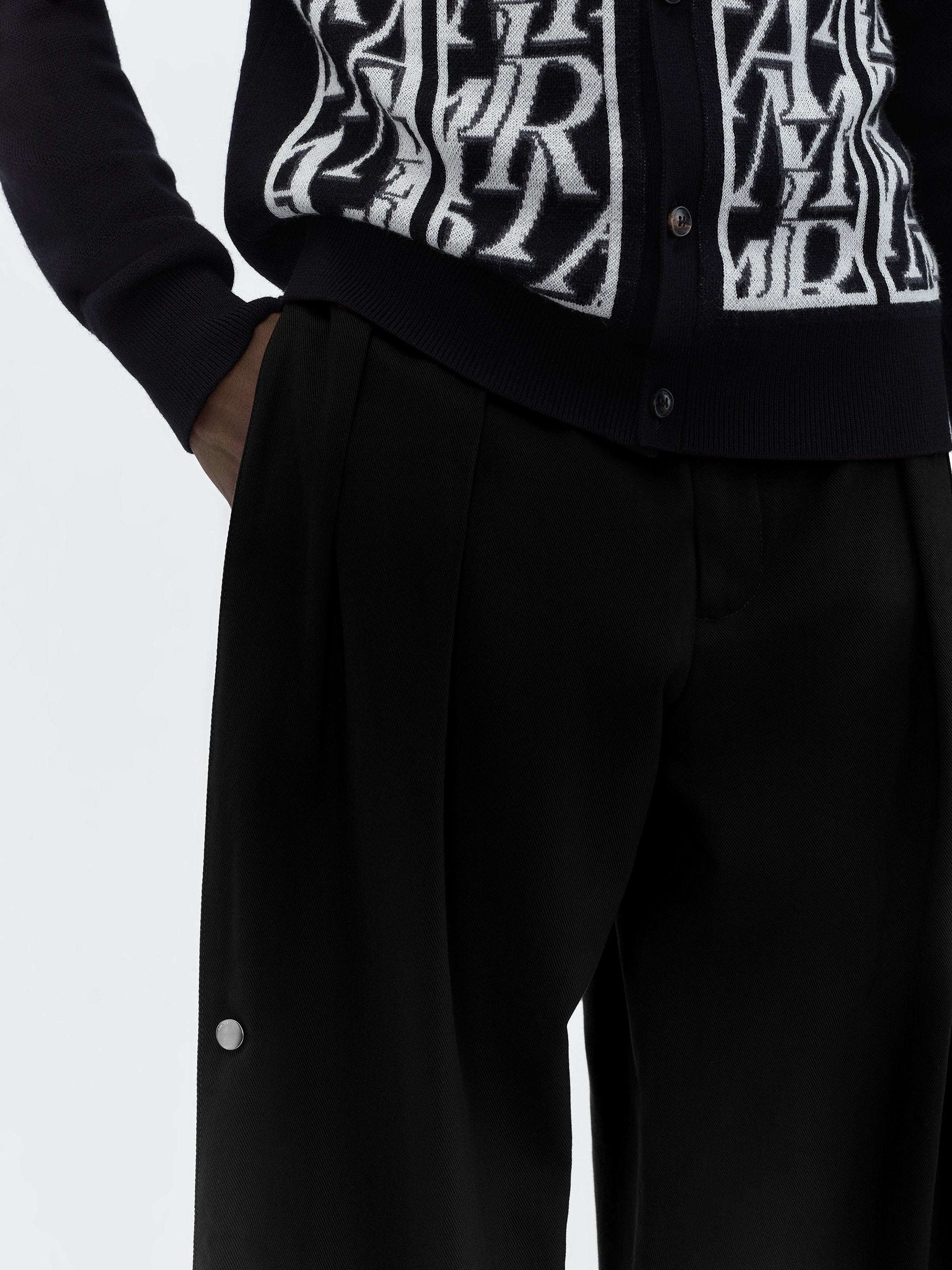 SIDE PLEAT SNAP PANT - 10