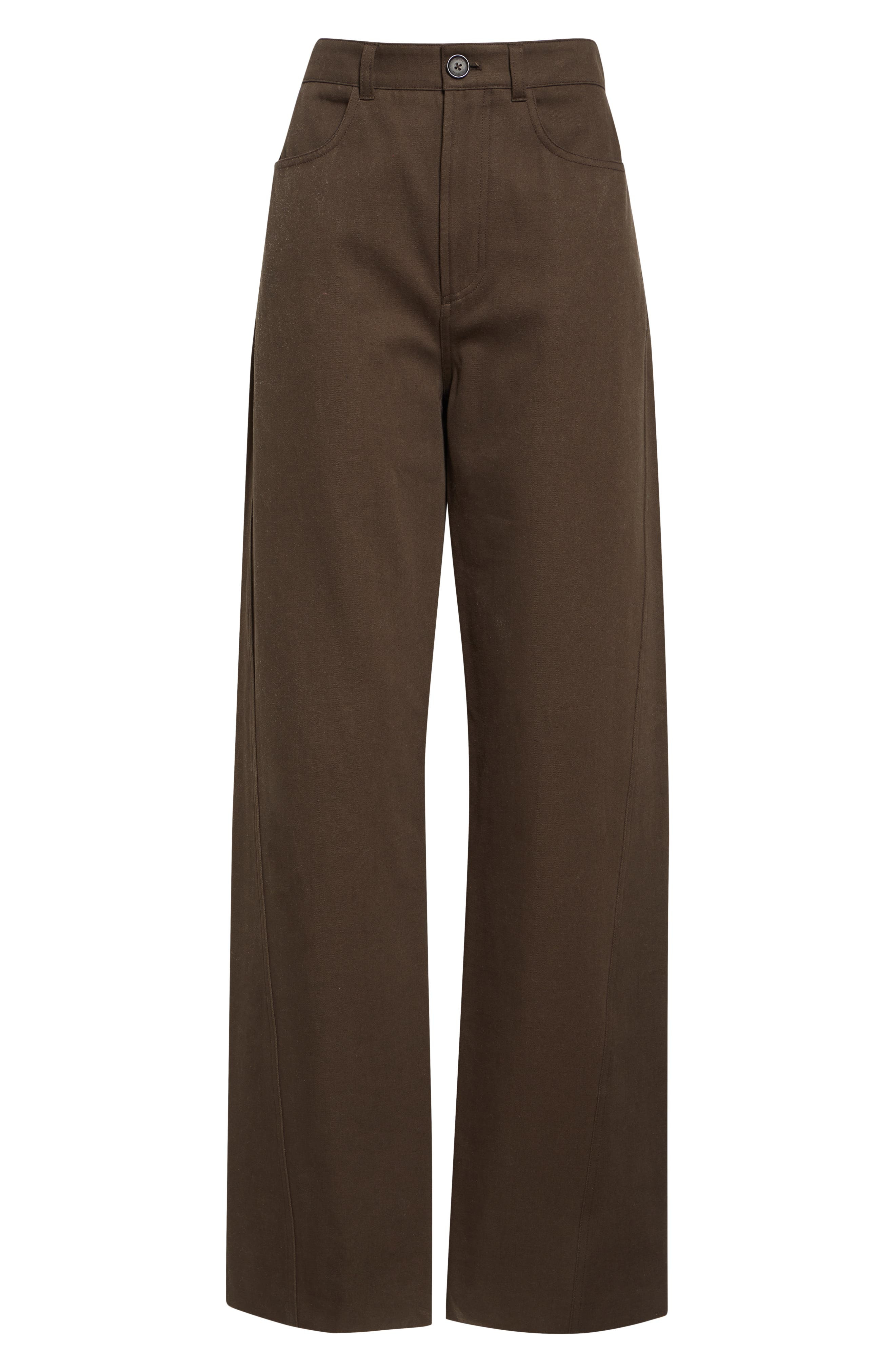 TOTEME Twisted Tailored Organic Cotton Trousers in Pepper at Nordstrom - 6