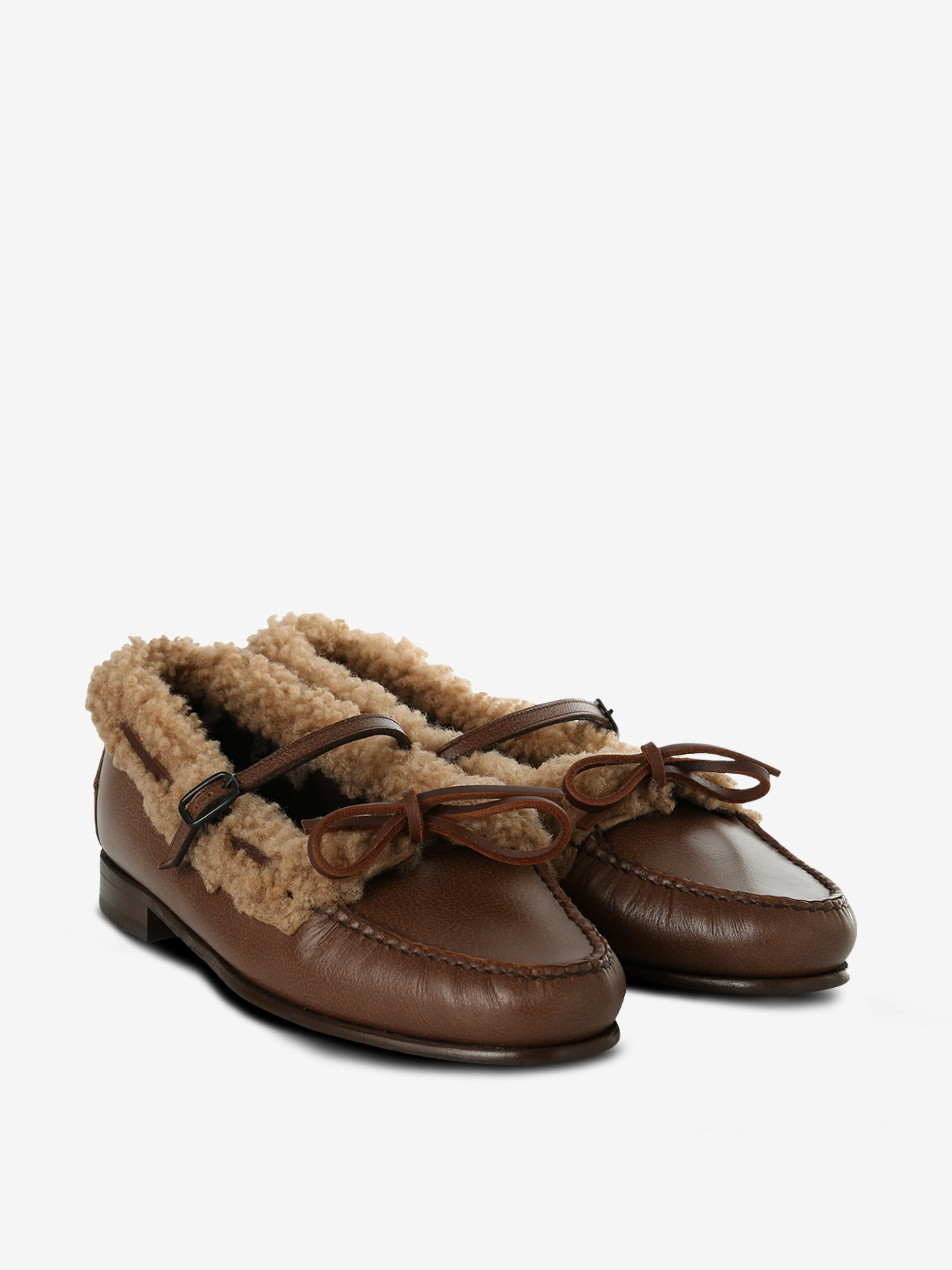 HEREU - Women Mary Jane Loafer With Lace Detail - 2
