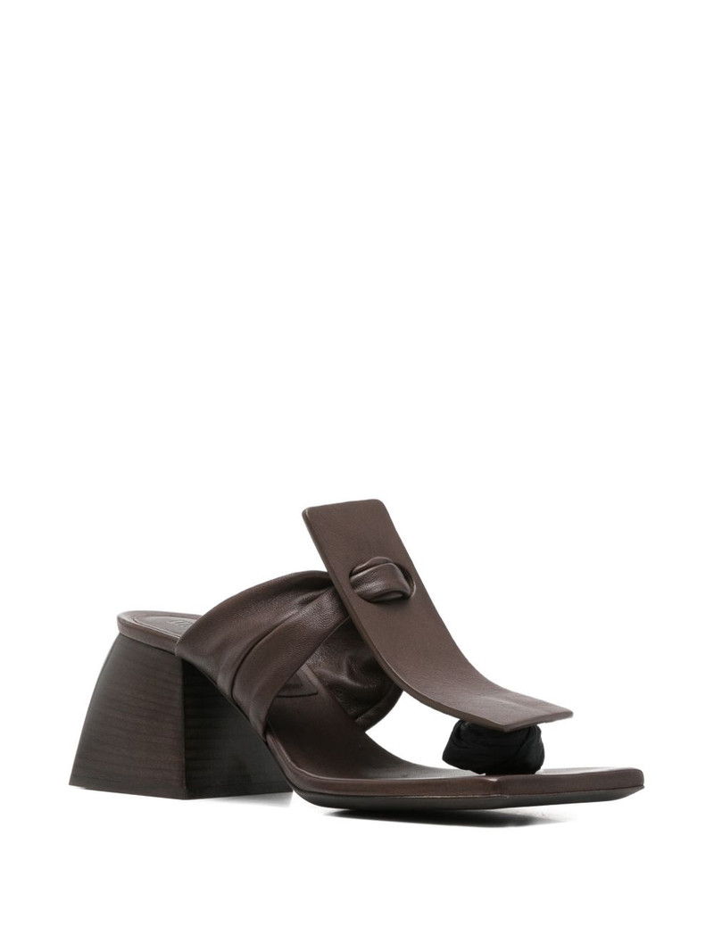 UMA WANG ruched square-toe sandals outlook