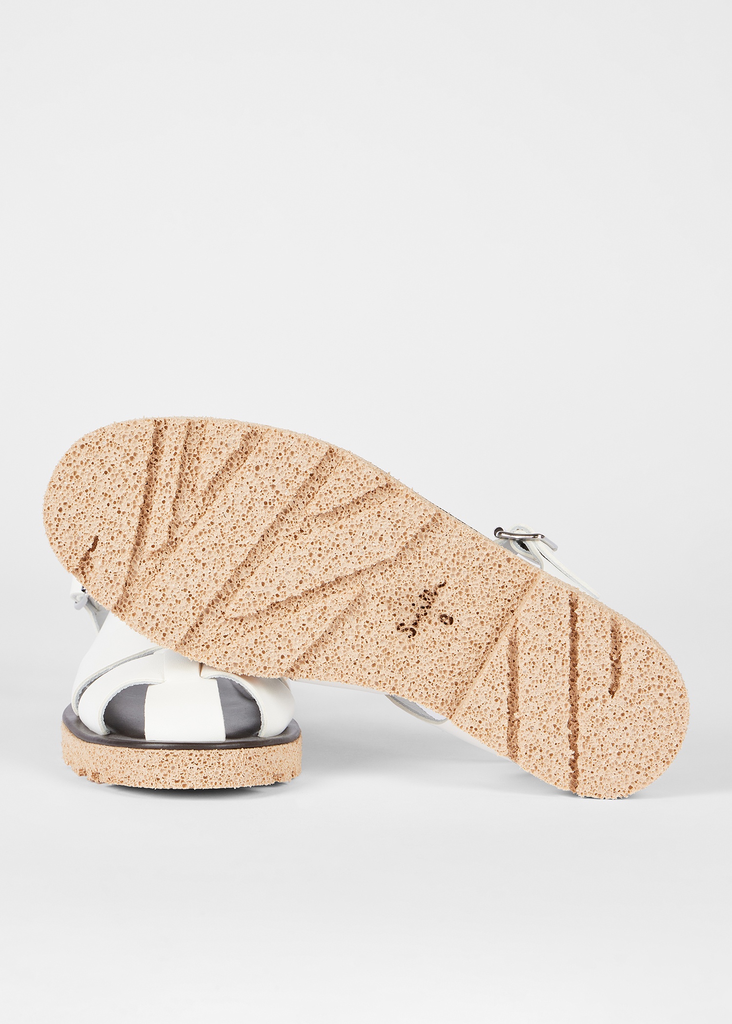 White Leather 'Sandoval' Fisherman Sandals - 3