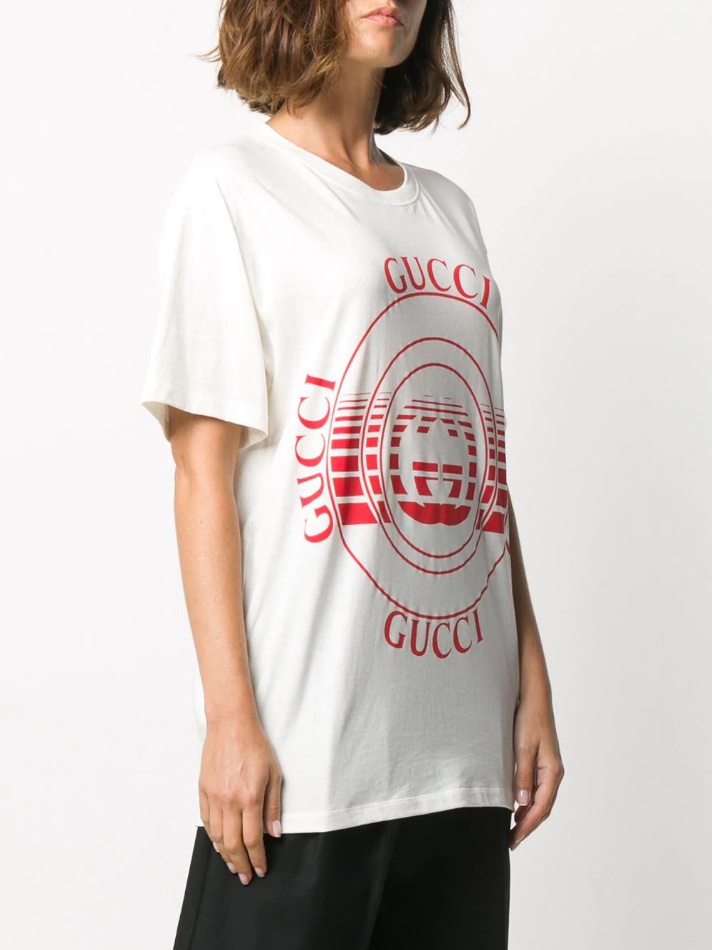 logo print oversized T-shirt - 3