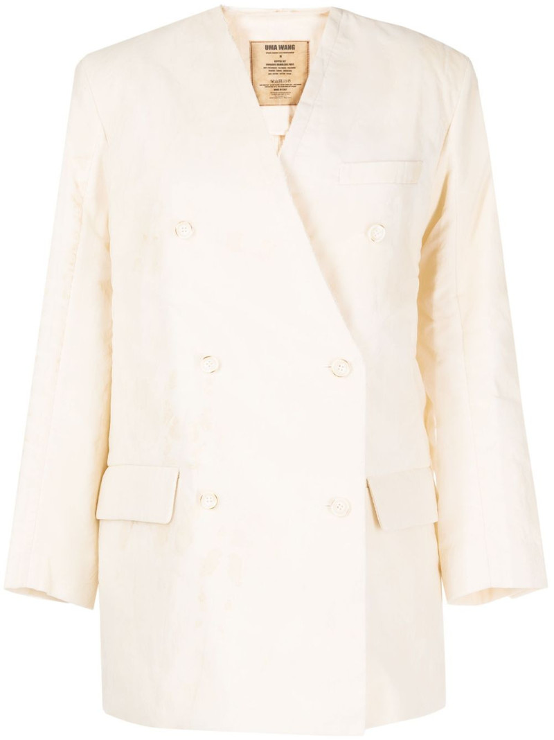 cotton double-breasted blazer 1