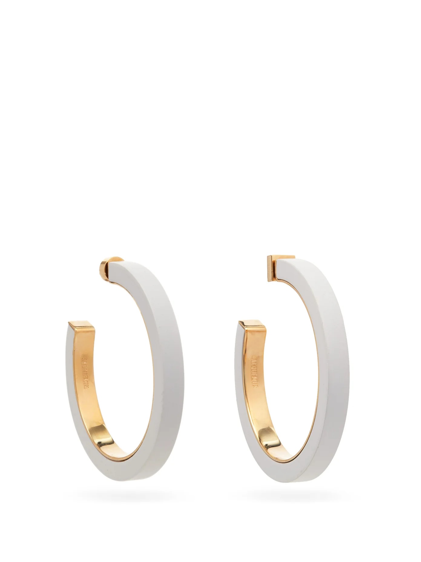 Resin hoop earrings - 1