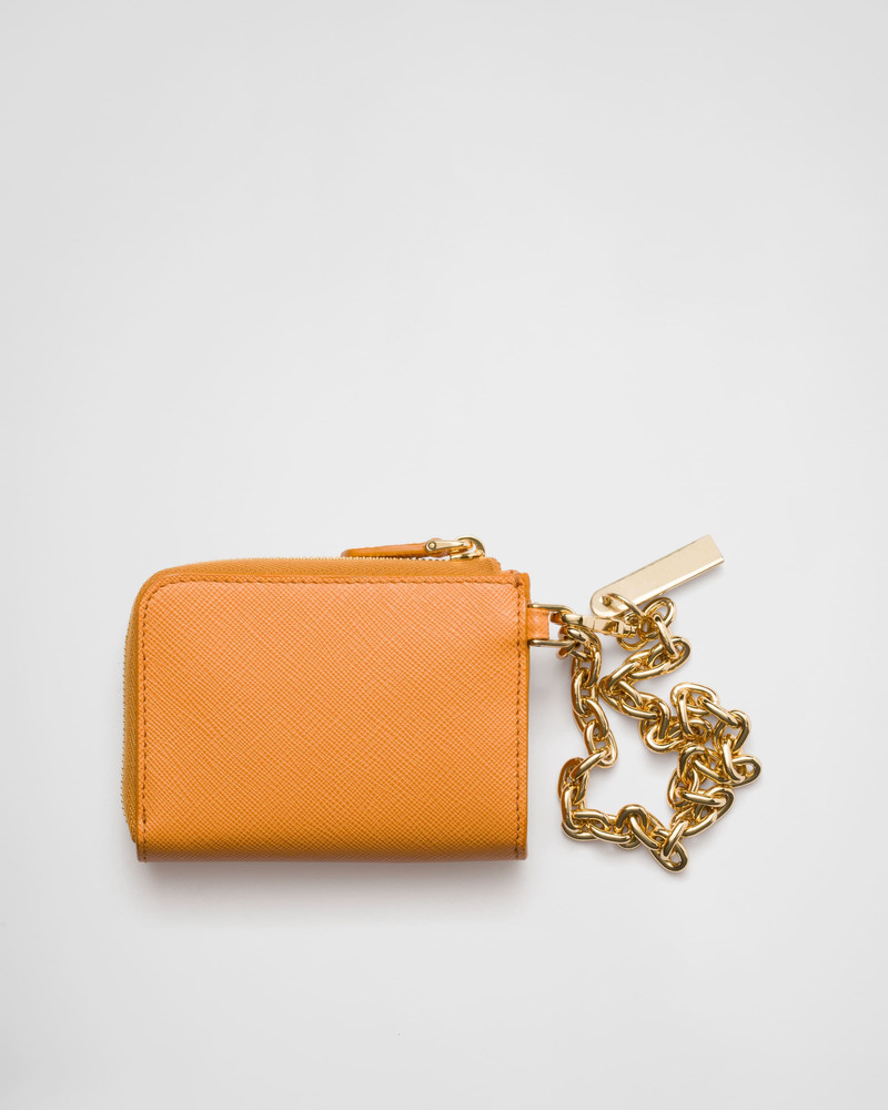 Small Saffiano leather zipper wallet 3