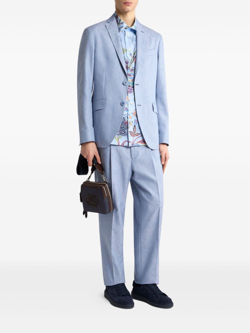 jacquard cotton blazer - 2