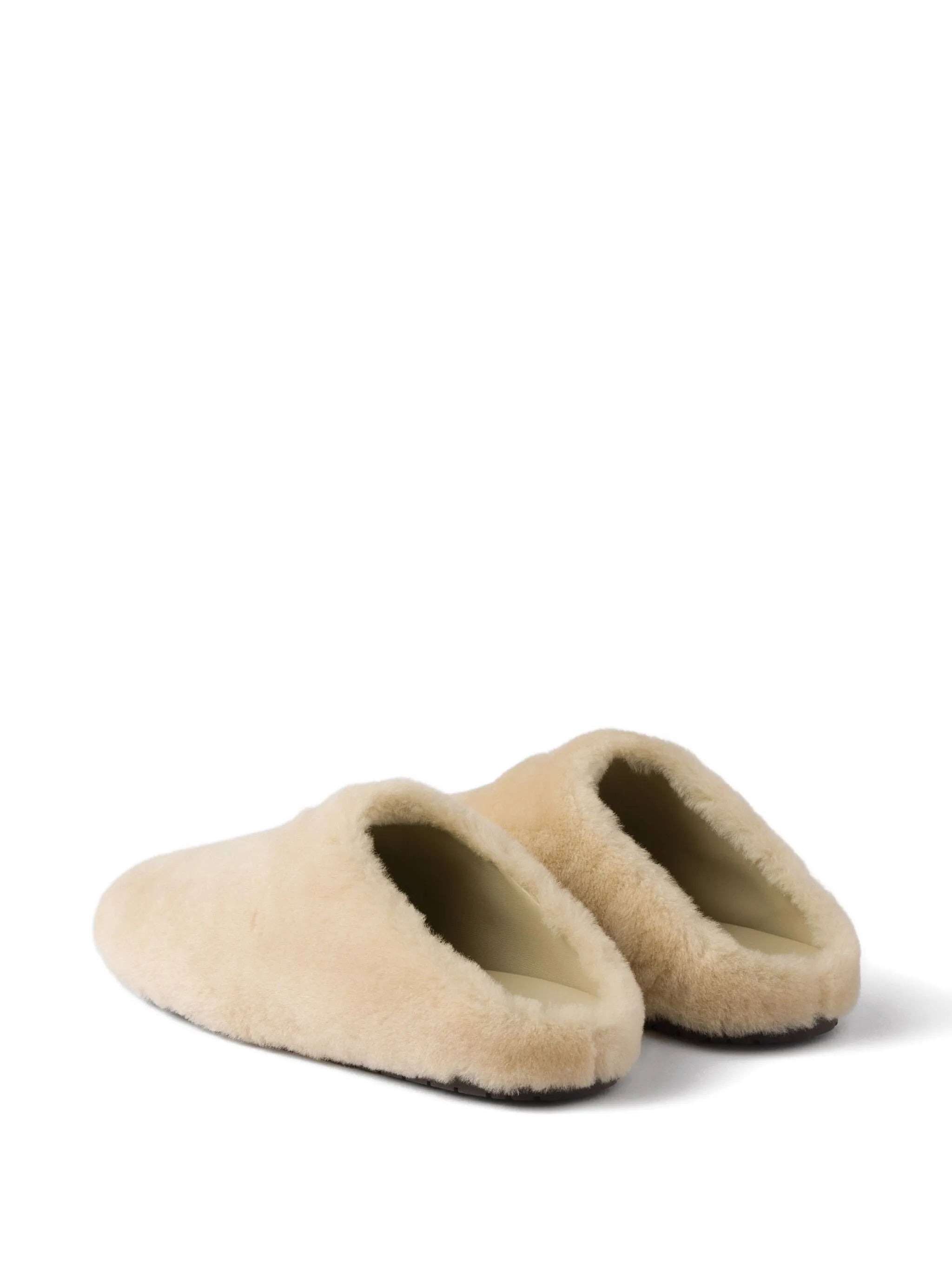 Prada Triangle-logo Shearling Mules - 3