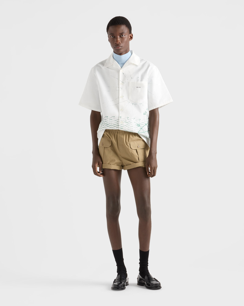 Prada Printed cotton bowling shirt outlook