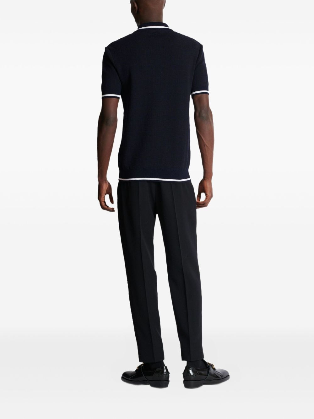 monogram-pattern polo shirt - 4