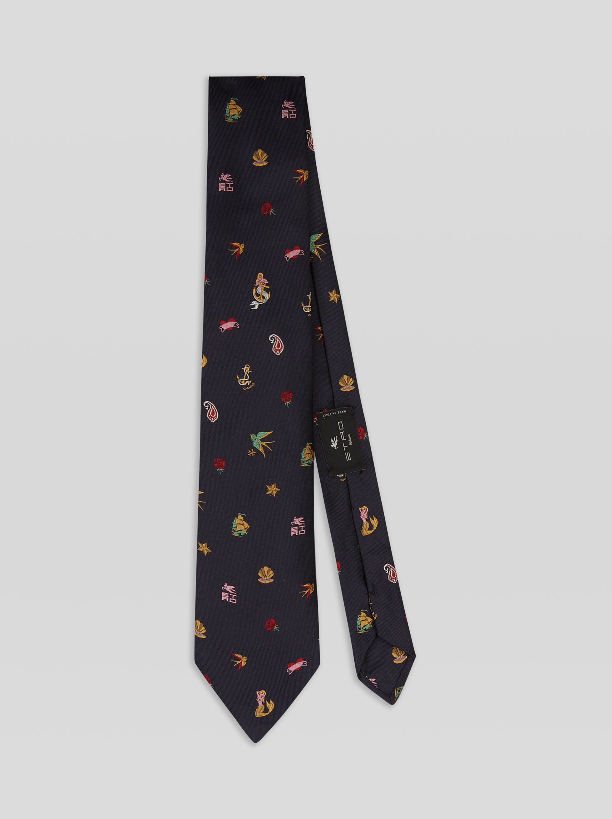 MICRO DESIGN SILK TIE - 1