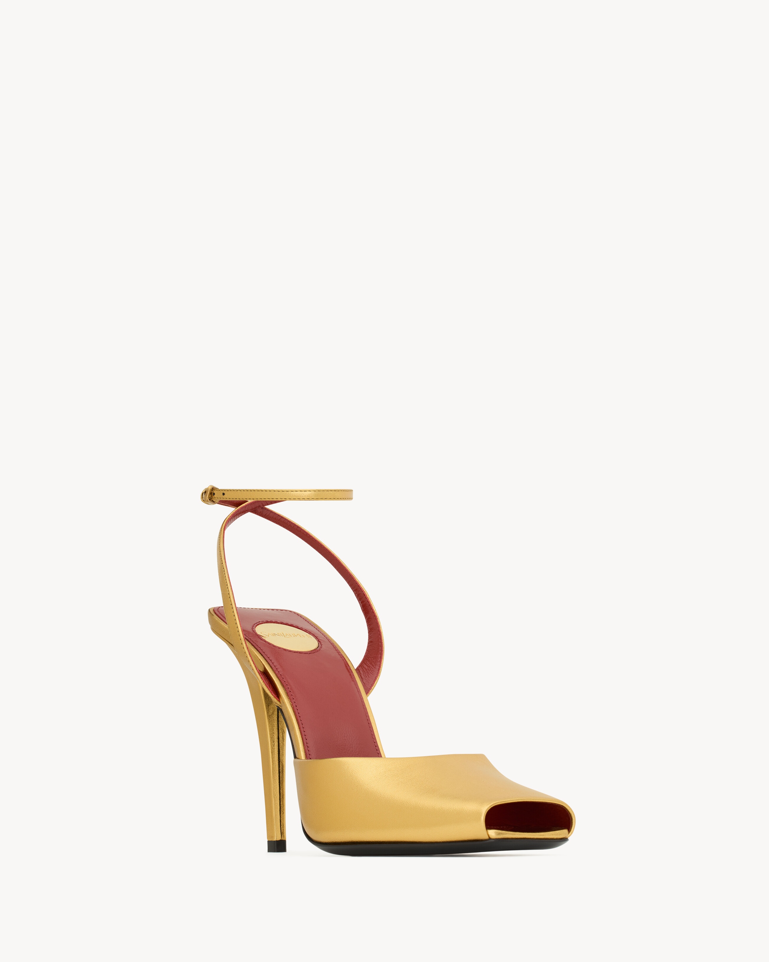 LA SCANDALE SANDALS IN METALLIC LEATHER - 3