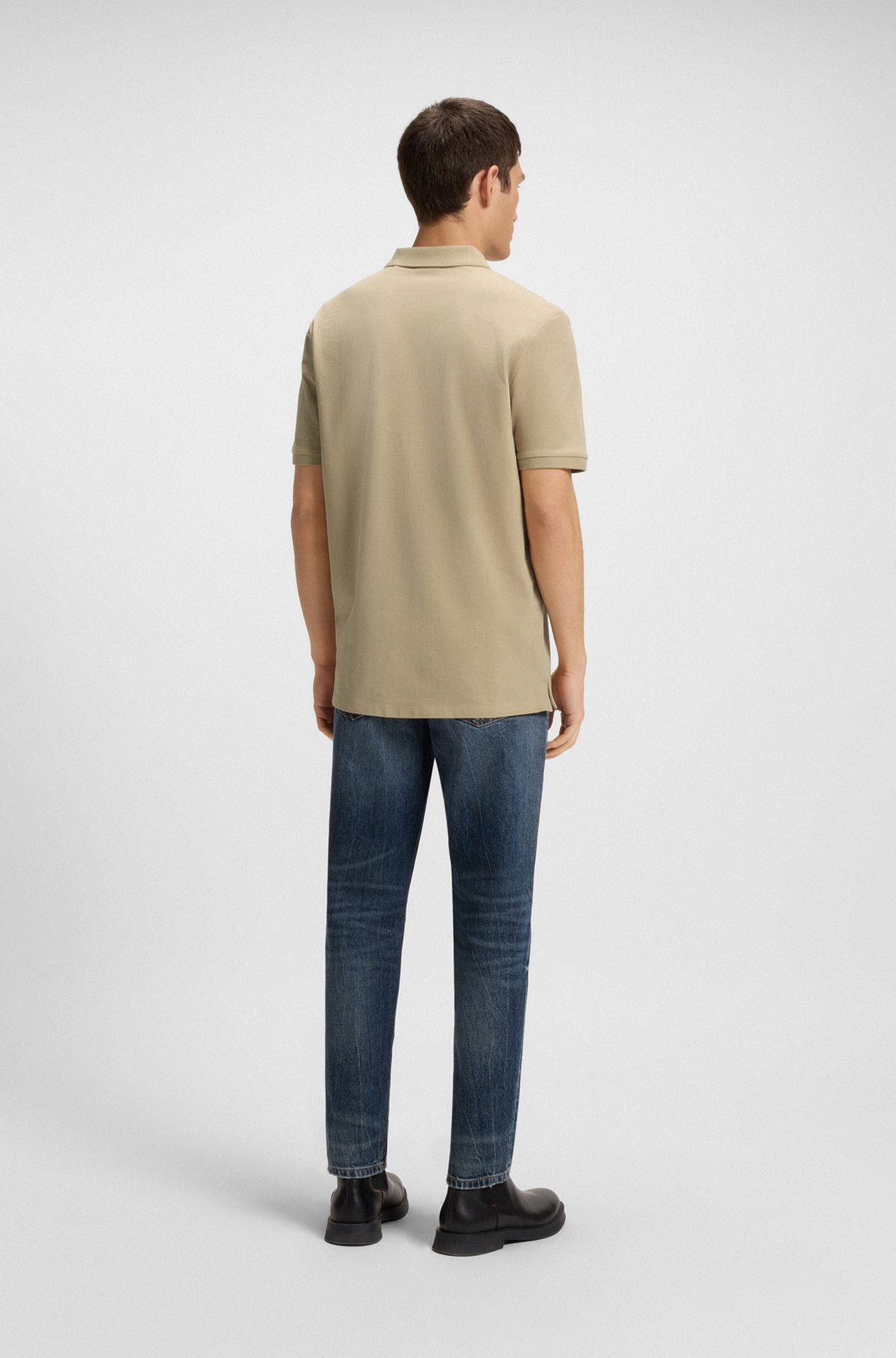 COTTON-PIQUÉ POLO SHIRT WITH LOGO PRINT - 5