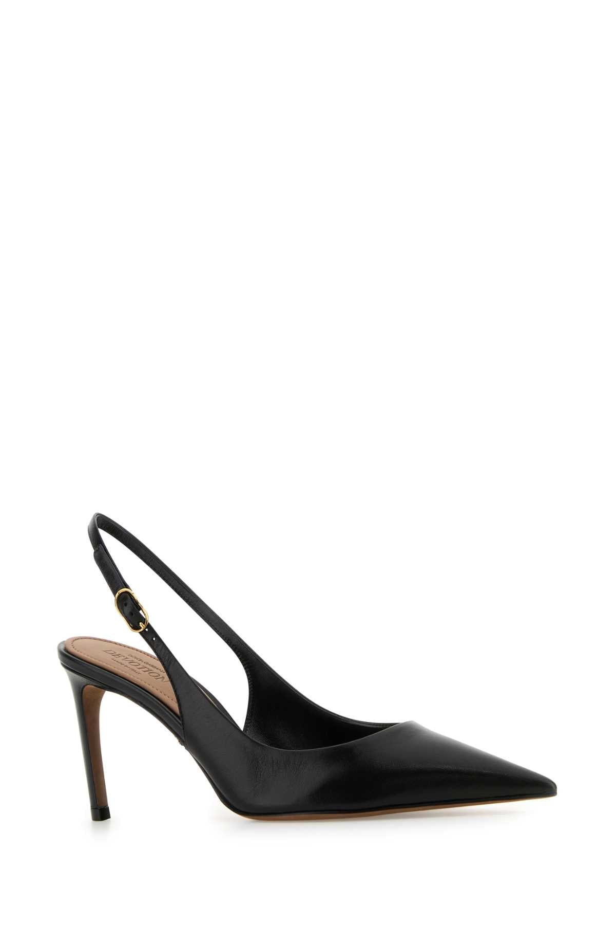 Dolce & Gabbana Women Black Leather Devotion 75 Pumps - 2